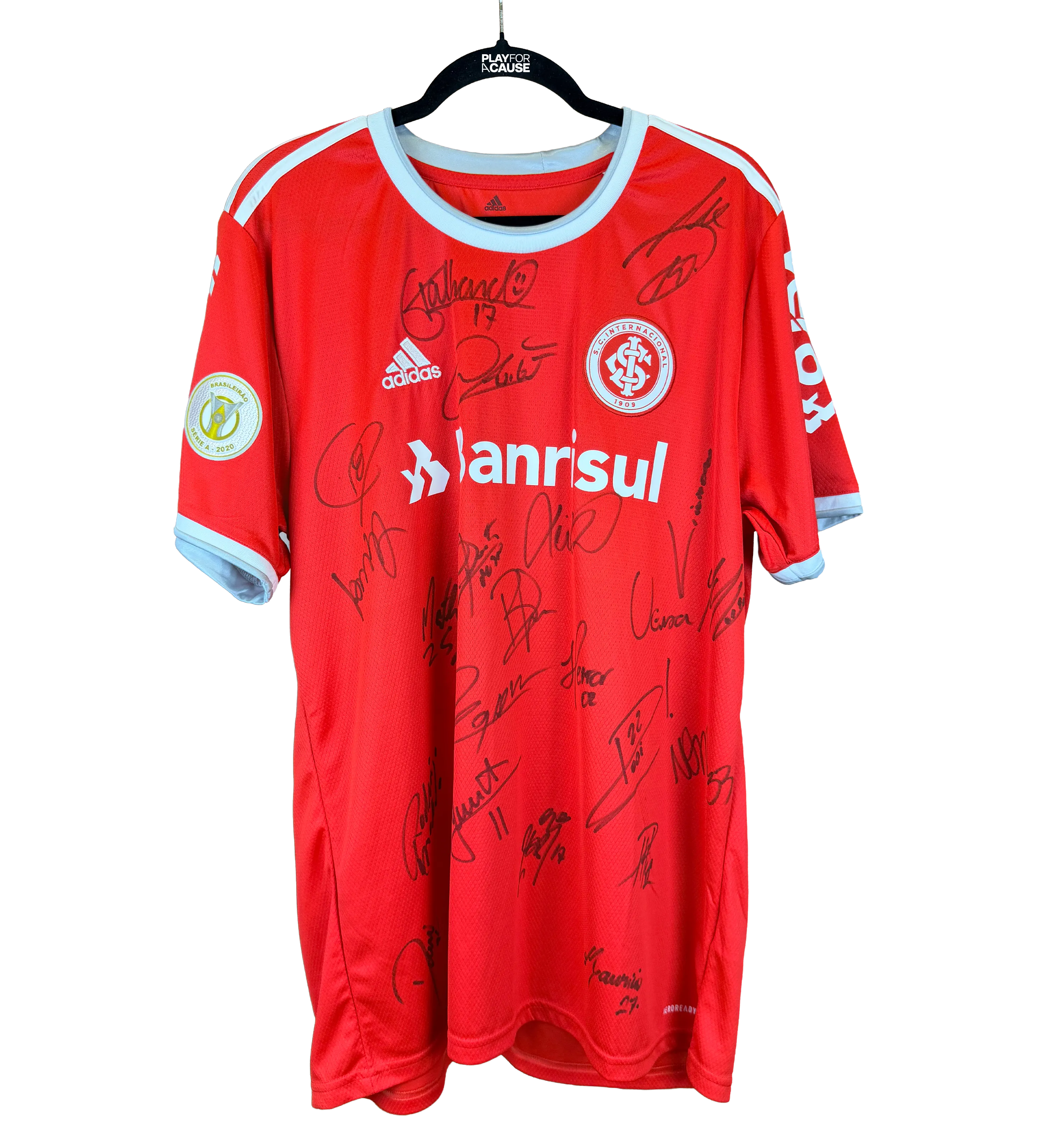 Camiseta del Internacional Temporada 2020 de D'Alessandro Firmada por el Plantel con Certificación Hall of Fame — imagem 2 de 4