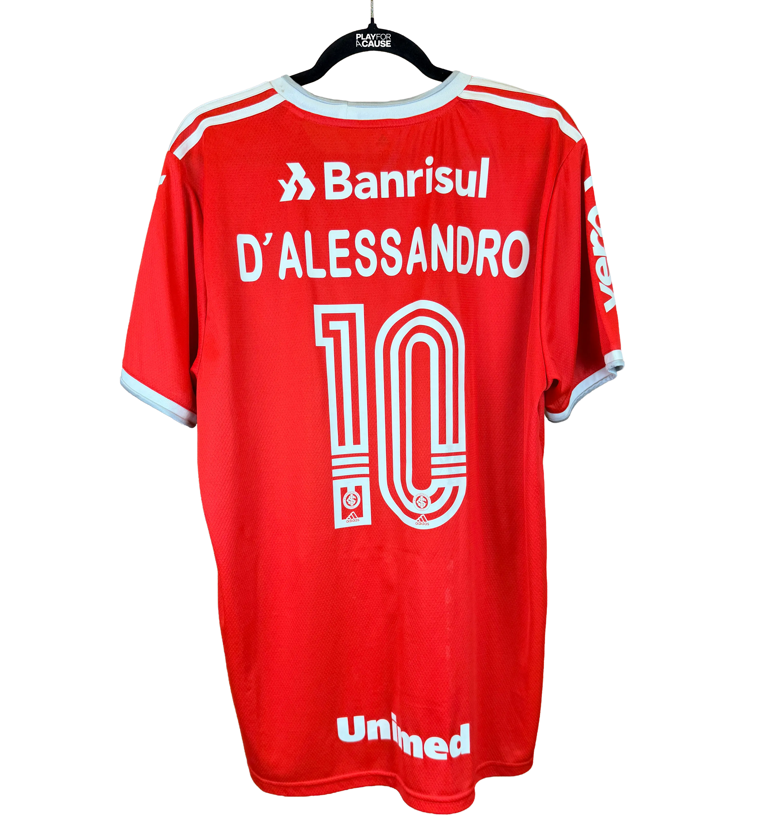 Camiseta del Internacional Temporada 2020 de D'Alessandro Firmada por el Plantel con Certificación Hall of Fame — imagem 3 de 4