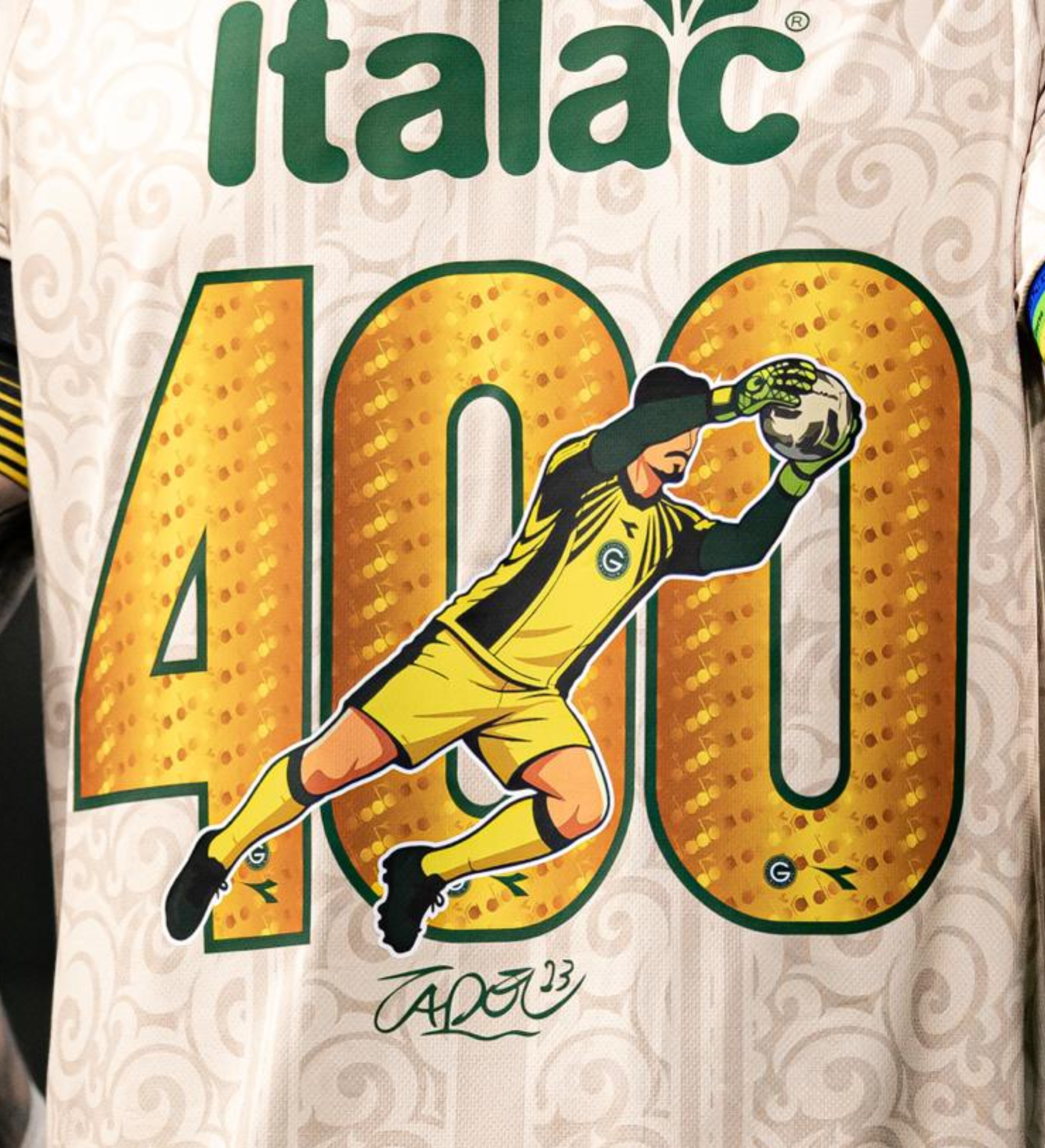 Camisa Goiás Tadeu Especial 400 jogos GOI x SBC Usada e Autografada + Entrega Presencial com Tadeu no CT — imagem 2 de 7