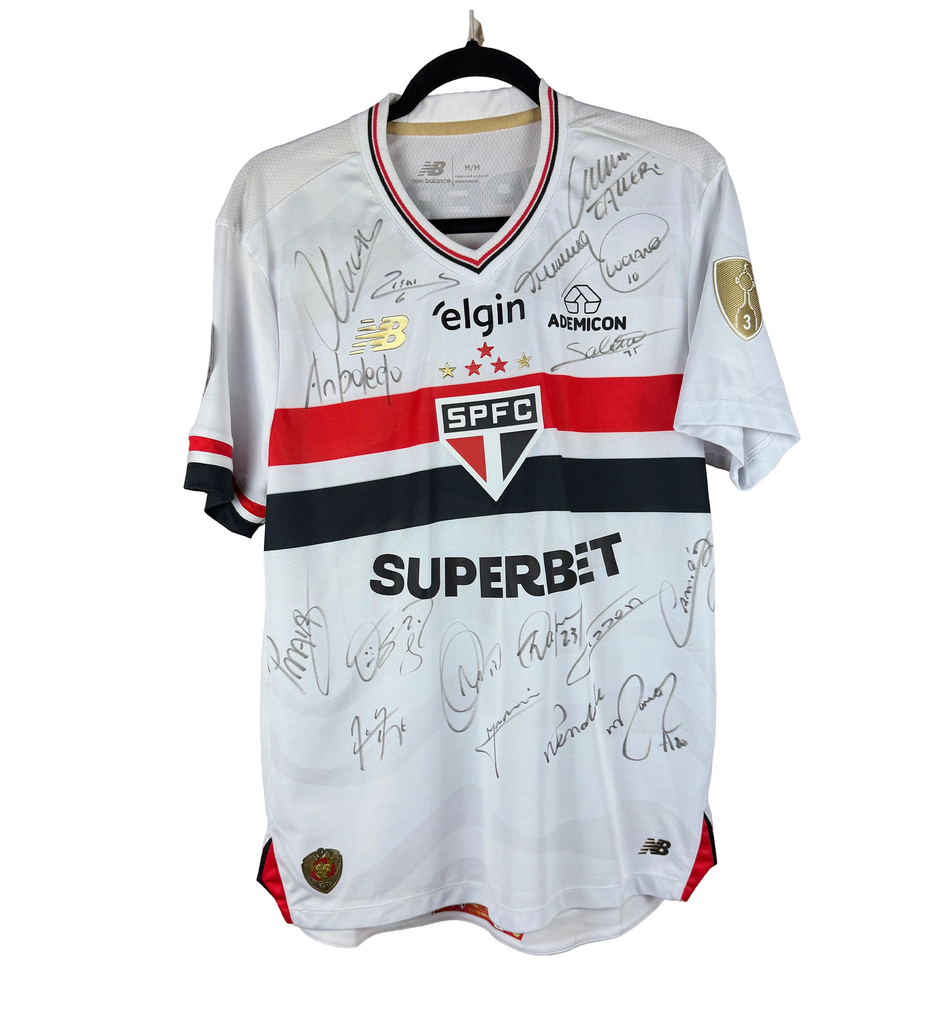 São Paulo Jersey – Lucas Moura – Copa Libertadores 2025 – Alianza Lima 0 x 2 São Paulo – Signed by the Entire Squad — imagem 1 de 5