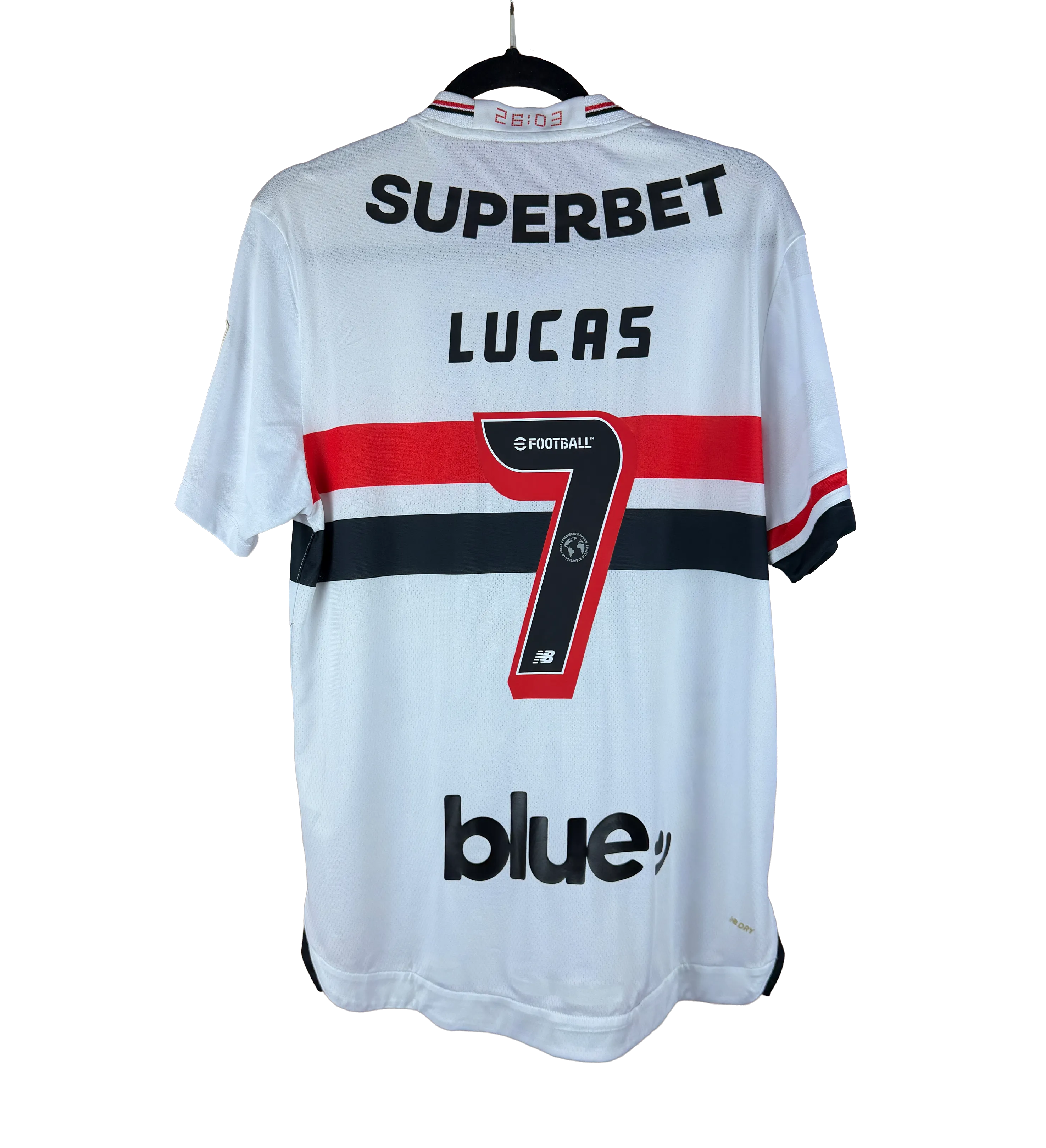 São Paulo Jersey – Lucas Moura – Copa Libertadores 2025 – Alianza Lima 0 x 2 São Paulo – Signed by the Entire Squad — imagem 2 de 5