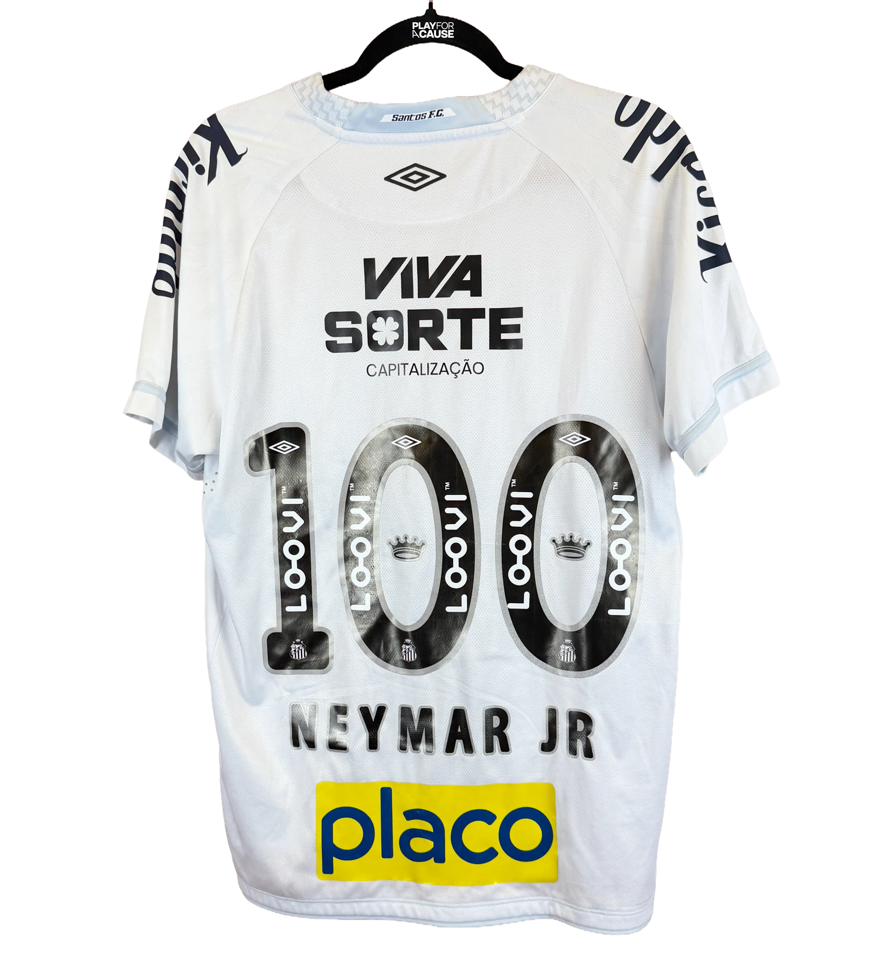 Santos Neymar 2025 Brasileirão Jersey SAN 2-0 CAM 100th Game at Vila Signed — imagem 2 de 3