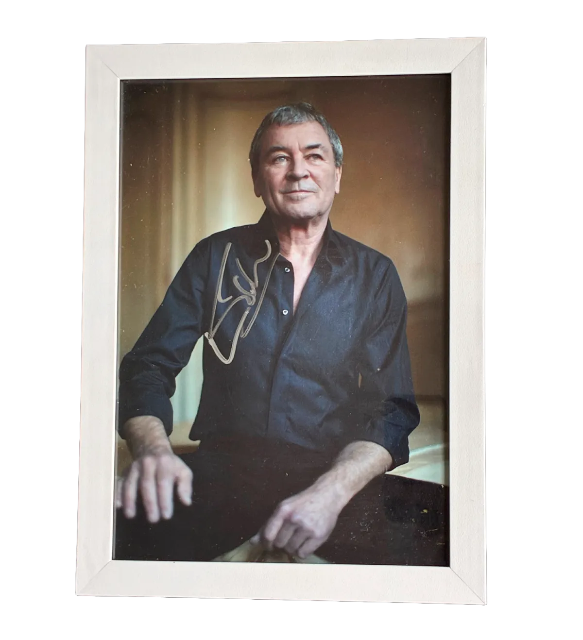 Cuadro con Foto Original – Ian Gillan – Vocalista de Deep Purple – Firmado por la Leyenda — imagem 1 de 2