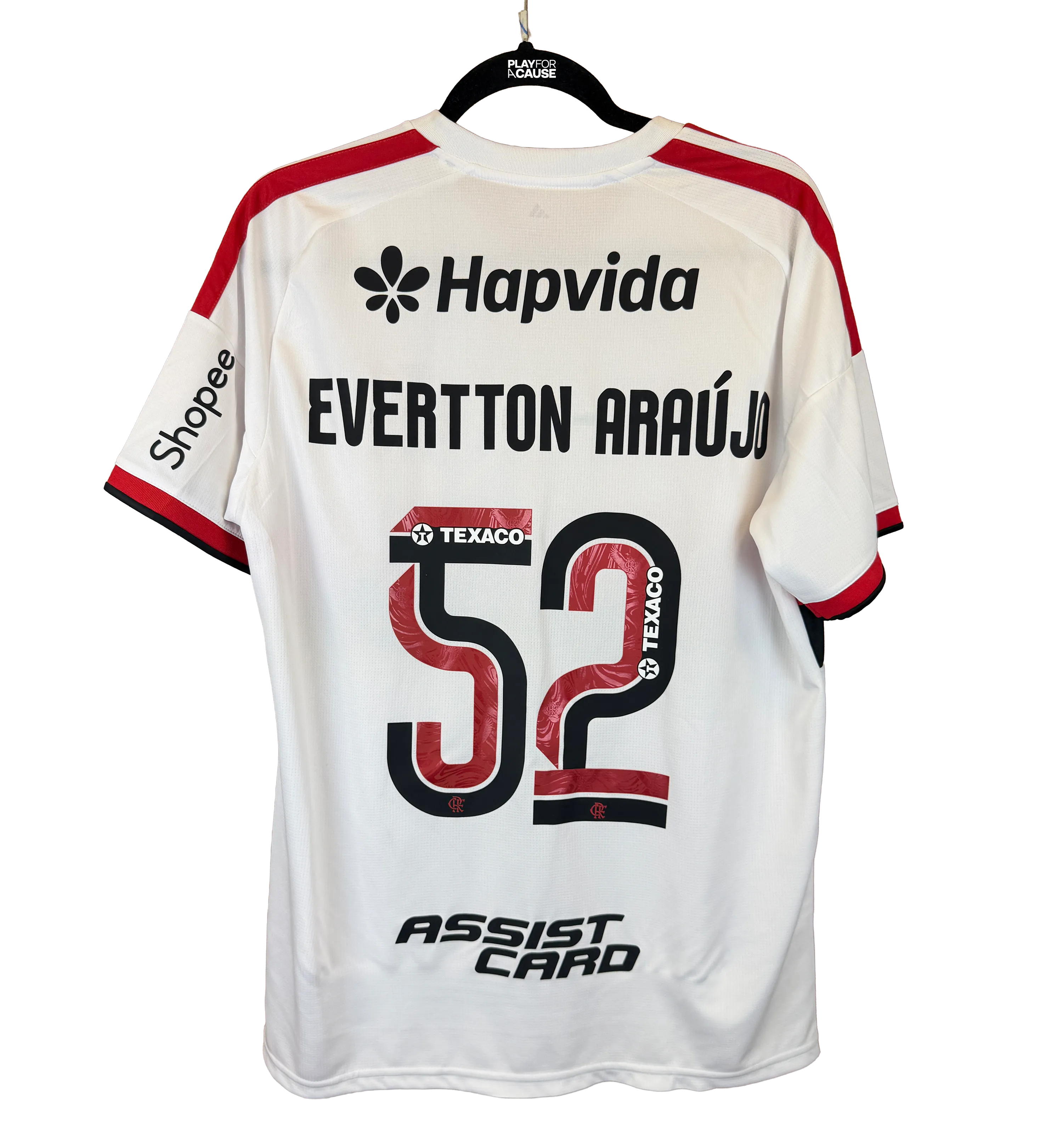 Camiseta del Flamengo Enmarcada – Évertton Araújo #52 – Modelo Blanco – Temporada 2026 – Autografiada por el Plantel — imagem 2 de 3