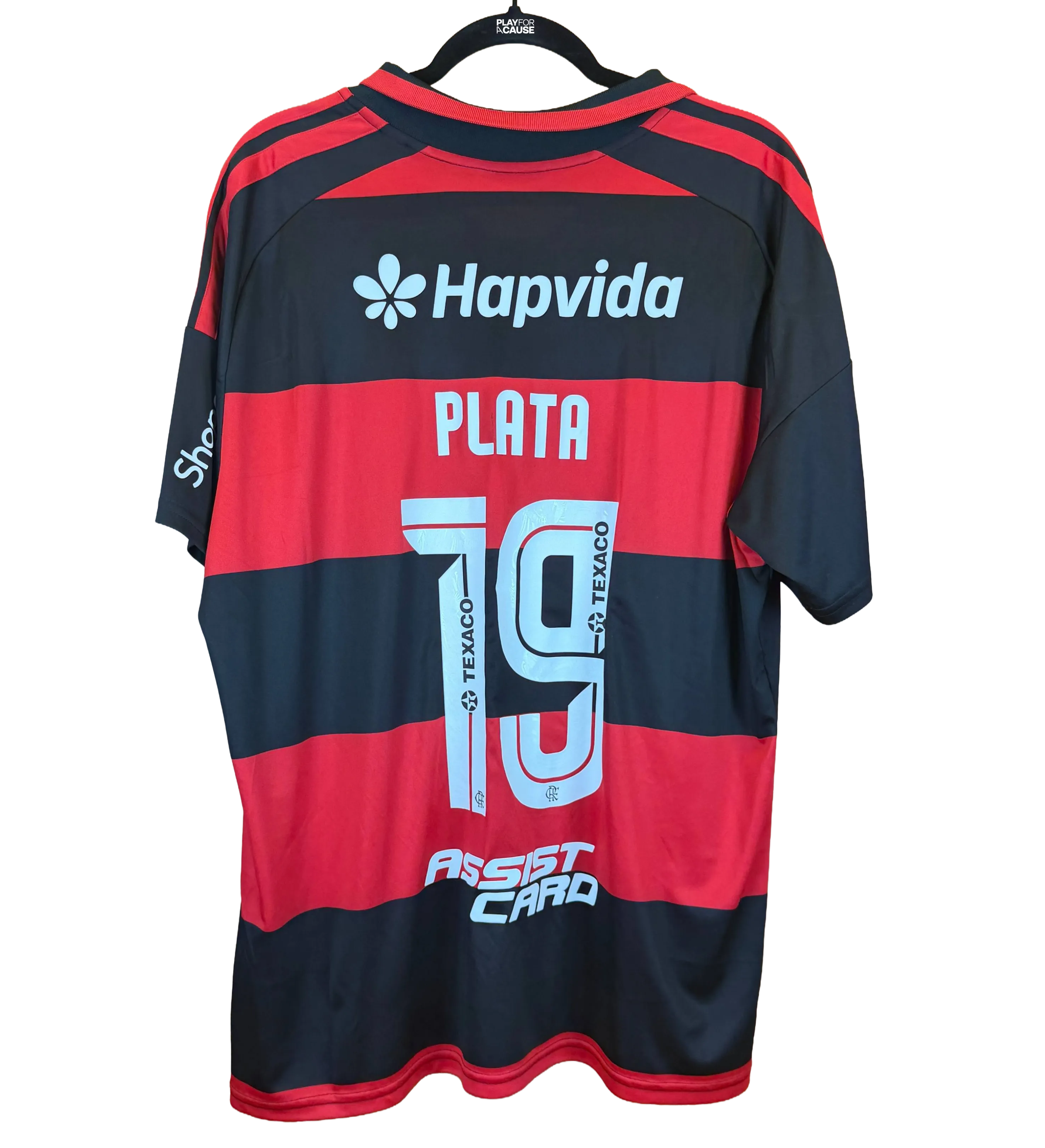 Camisa Flamengo - Plata #19 - Modelo Torcedor Rubro-Negra 2026 - Patches Brasileirão - Autografada pelo Elenco — imagem 2 de 3