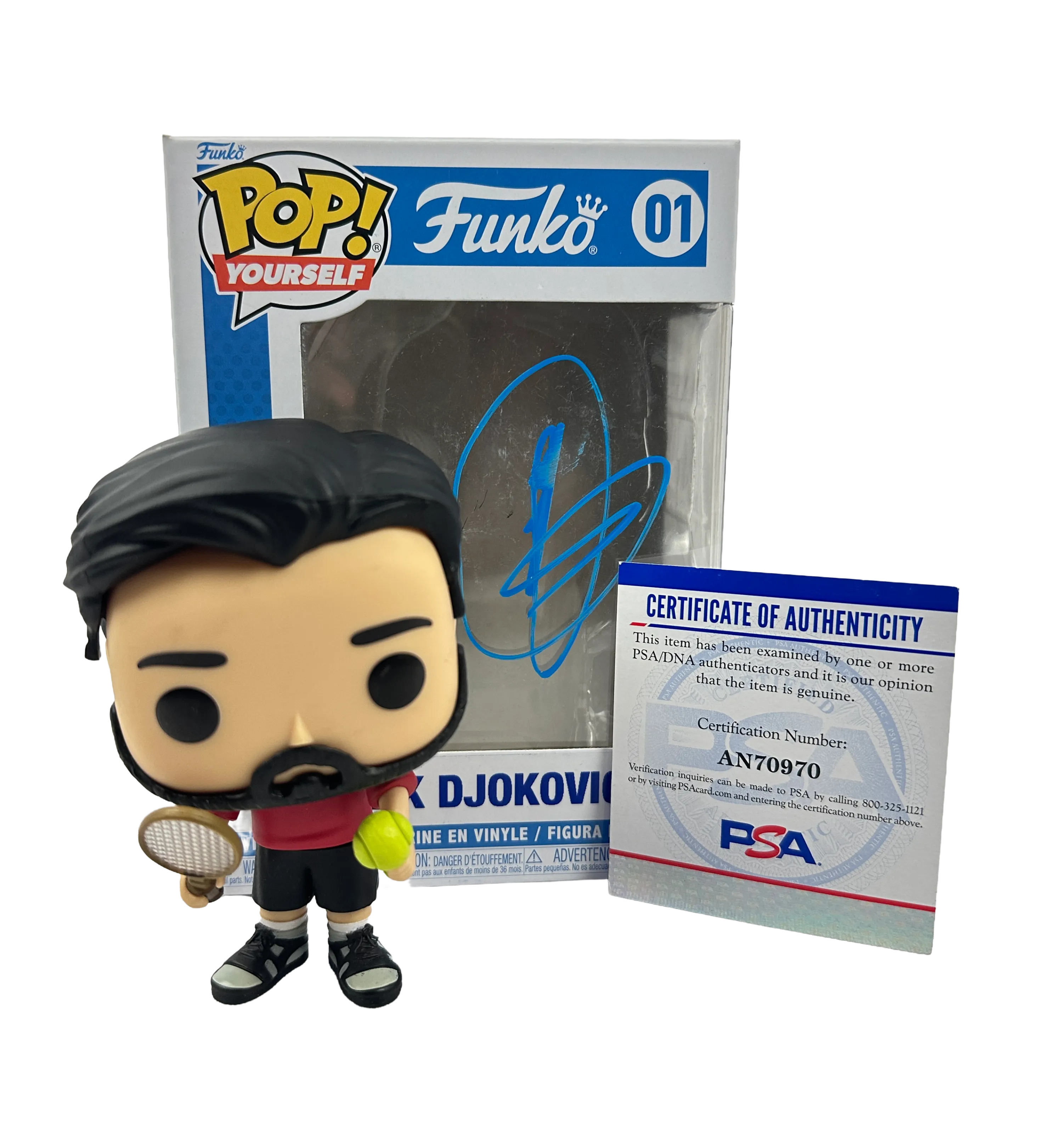 Funko Pop – Novak Djokovic – Firmado por el Ídolo – Certificación Internacional — imagem 1 de 4