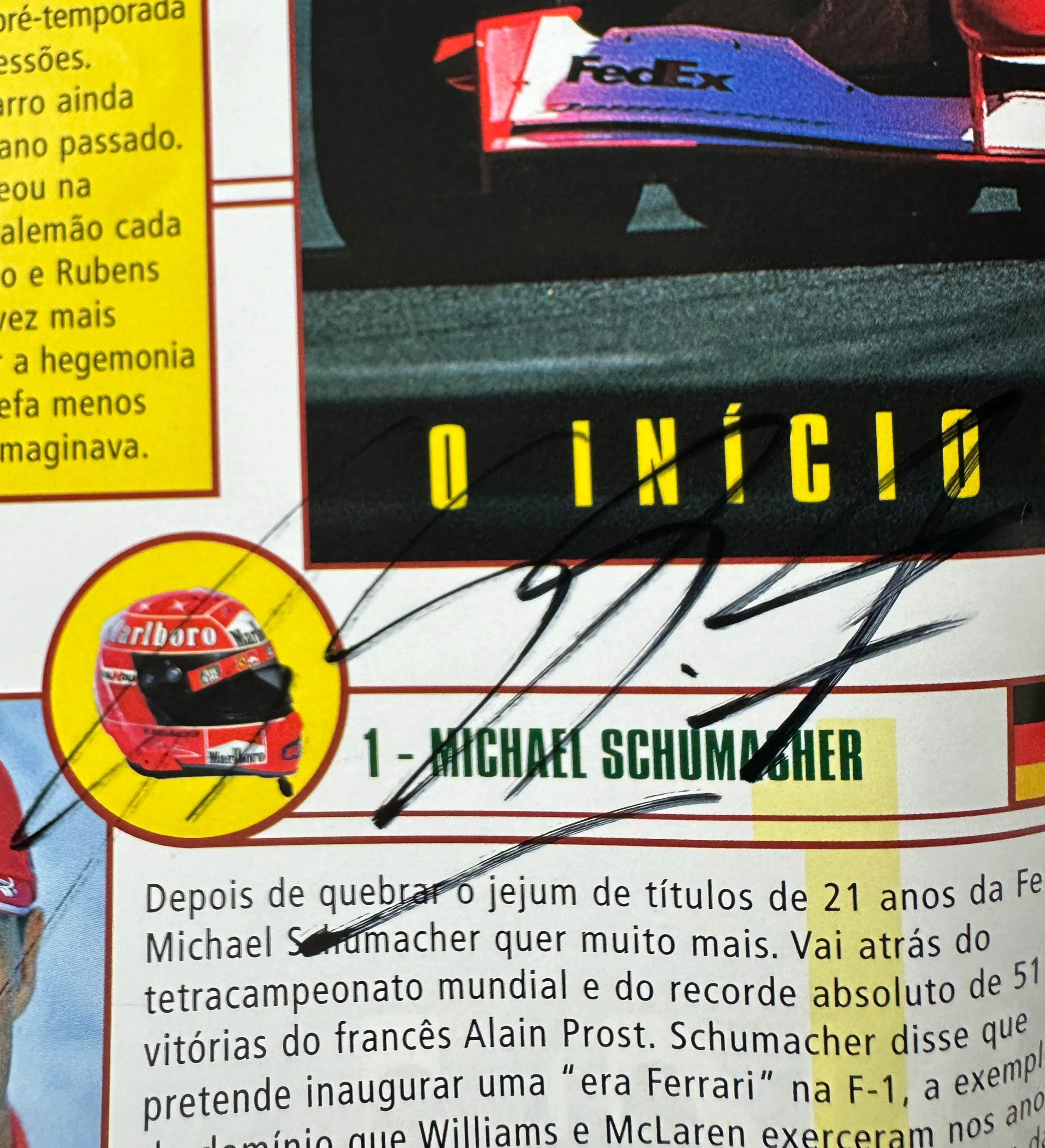 2001 Formula 1 Brazilian GP Official Pole Position Guide Signed by Drivers — imagem 2 de 3