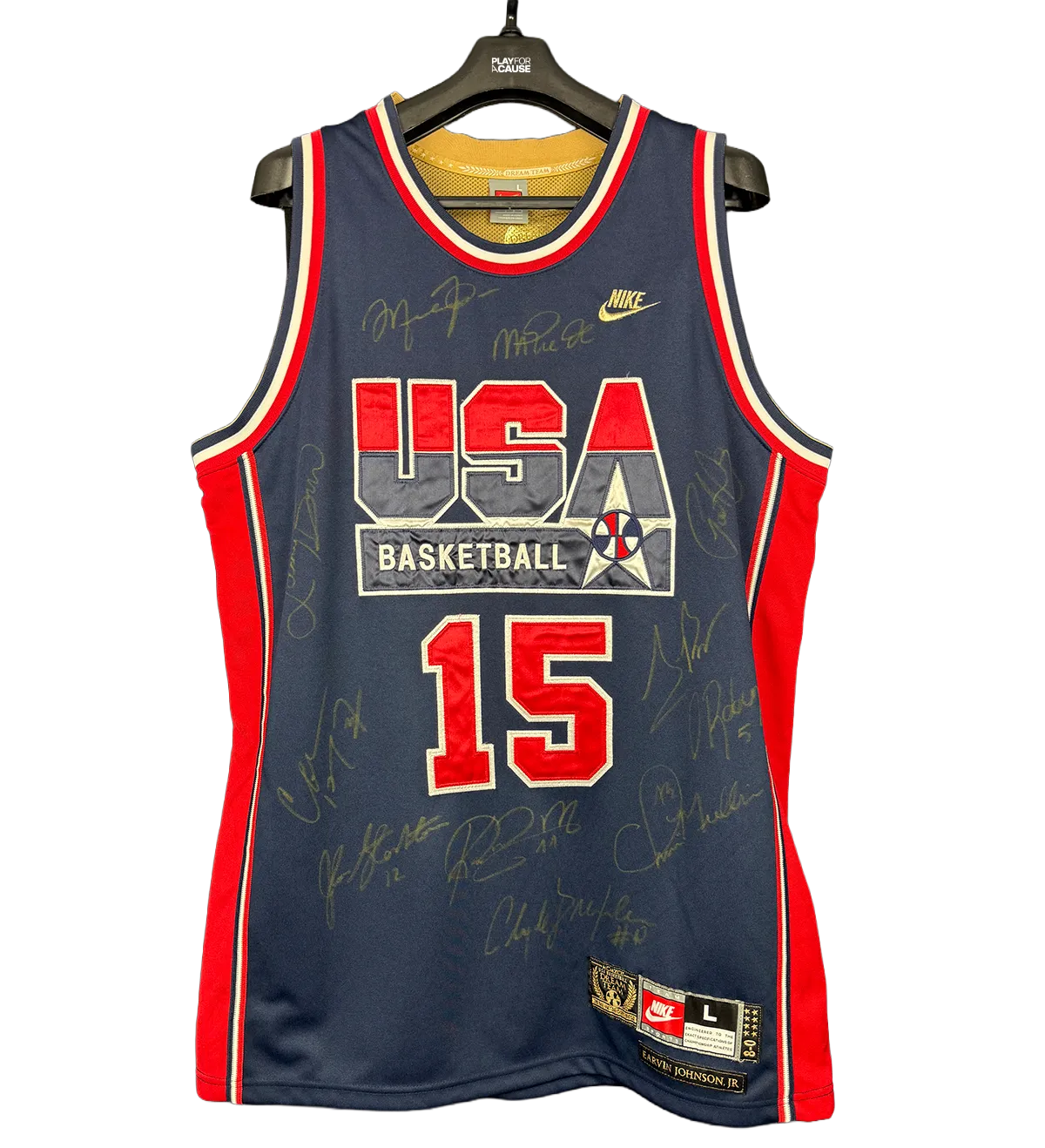 Camisa Autografada Dream Team USA 1992 Magic Johnson — imagem 1 de 2
