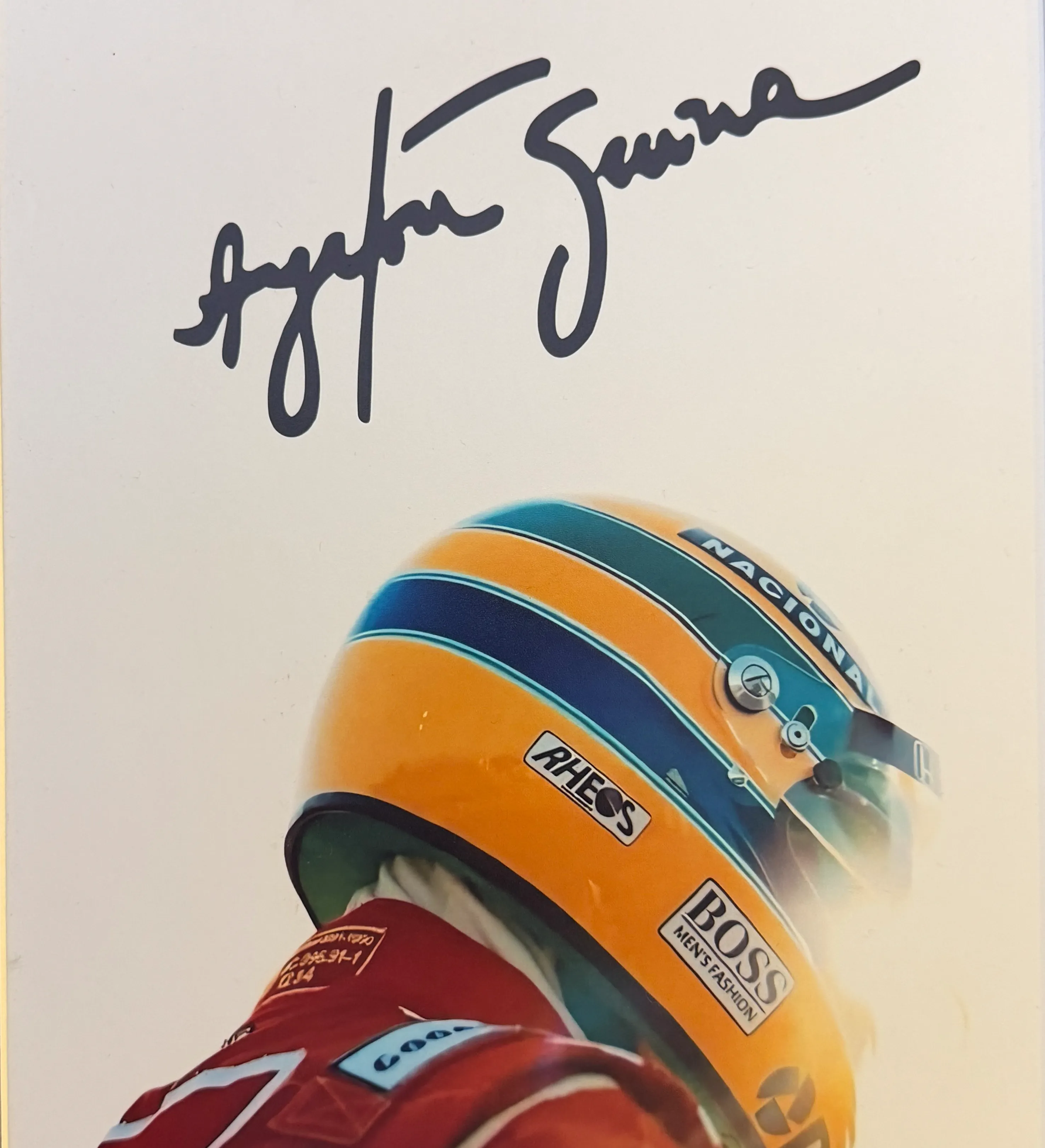 Photo Frame + Monaco Circuit Card Autographed by Ayrton Senna — imagem 2 de 3