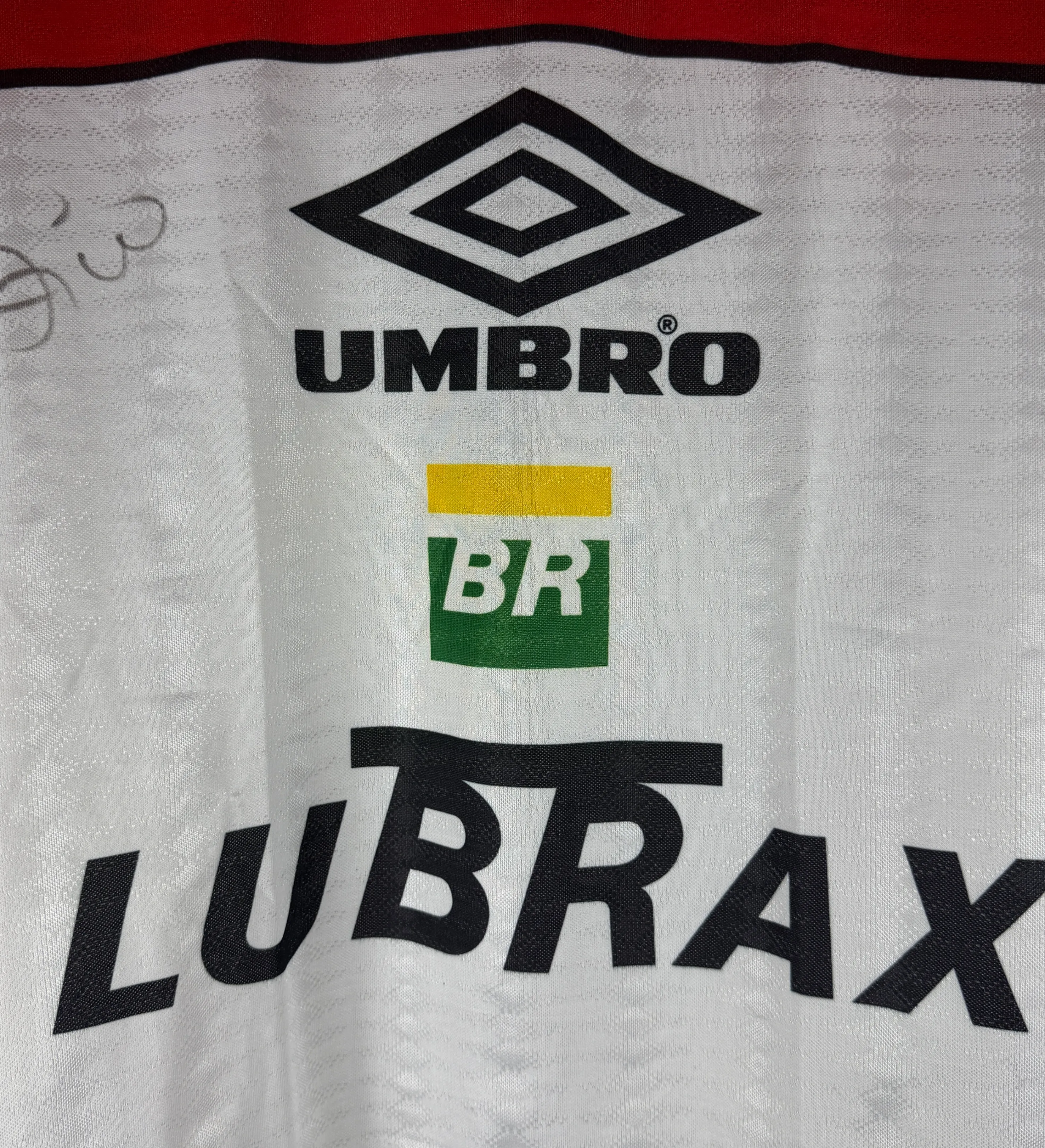 Camisa Treino Flamengo 1995 Autografada Pelo Zico — imagem 4 de 4