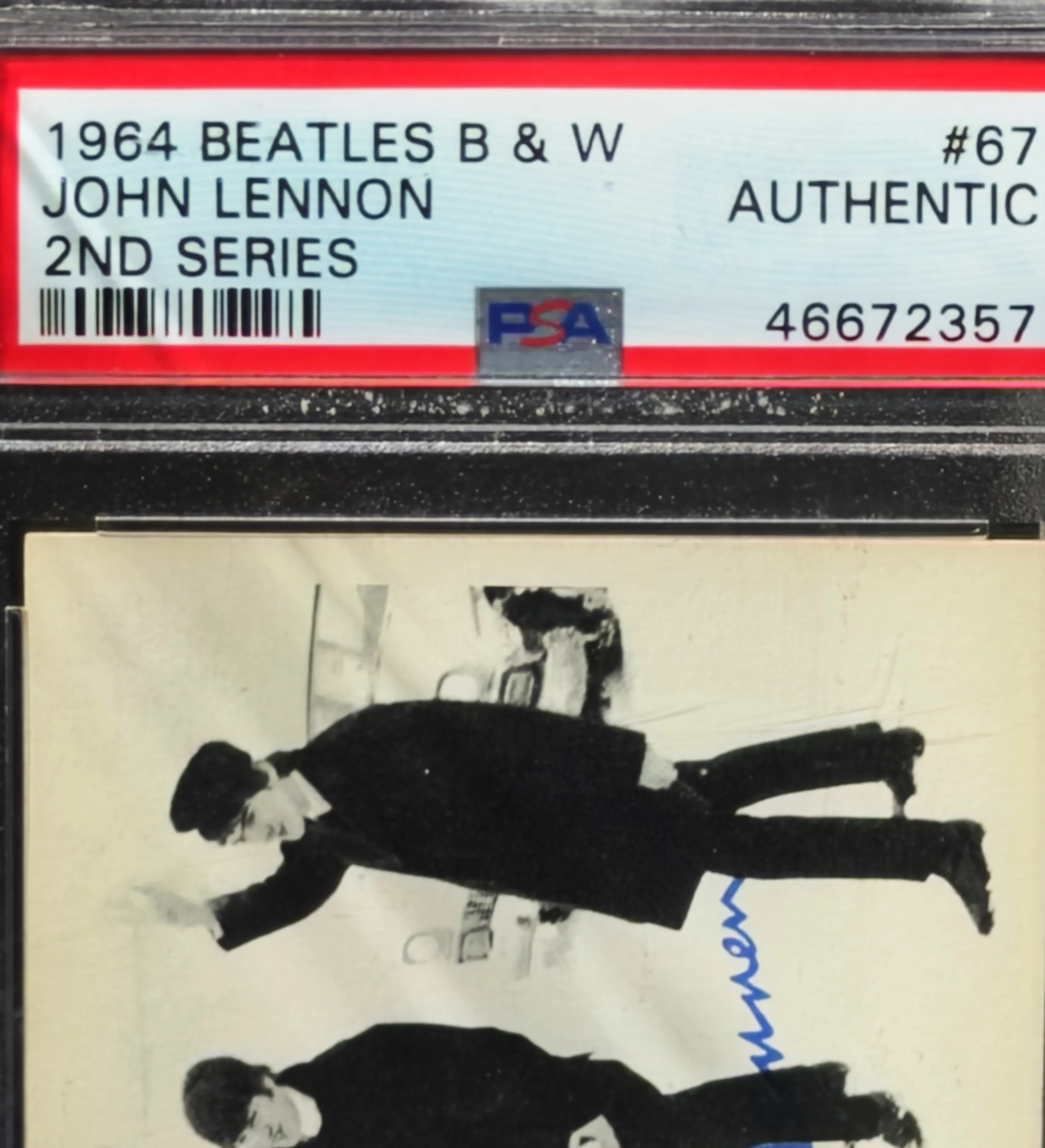 Card Beatles - Autografado pelo John Lennon - certificação PSA — imagem 2 de 2