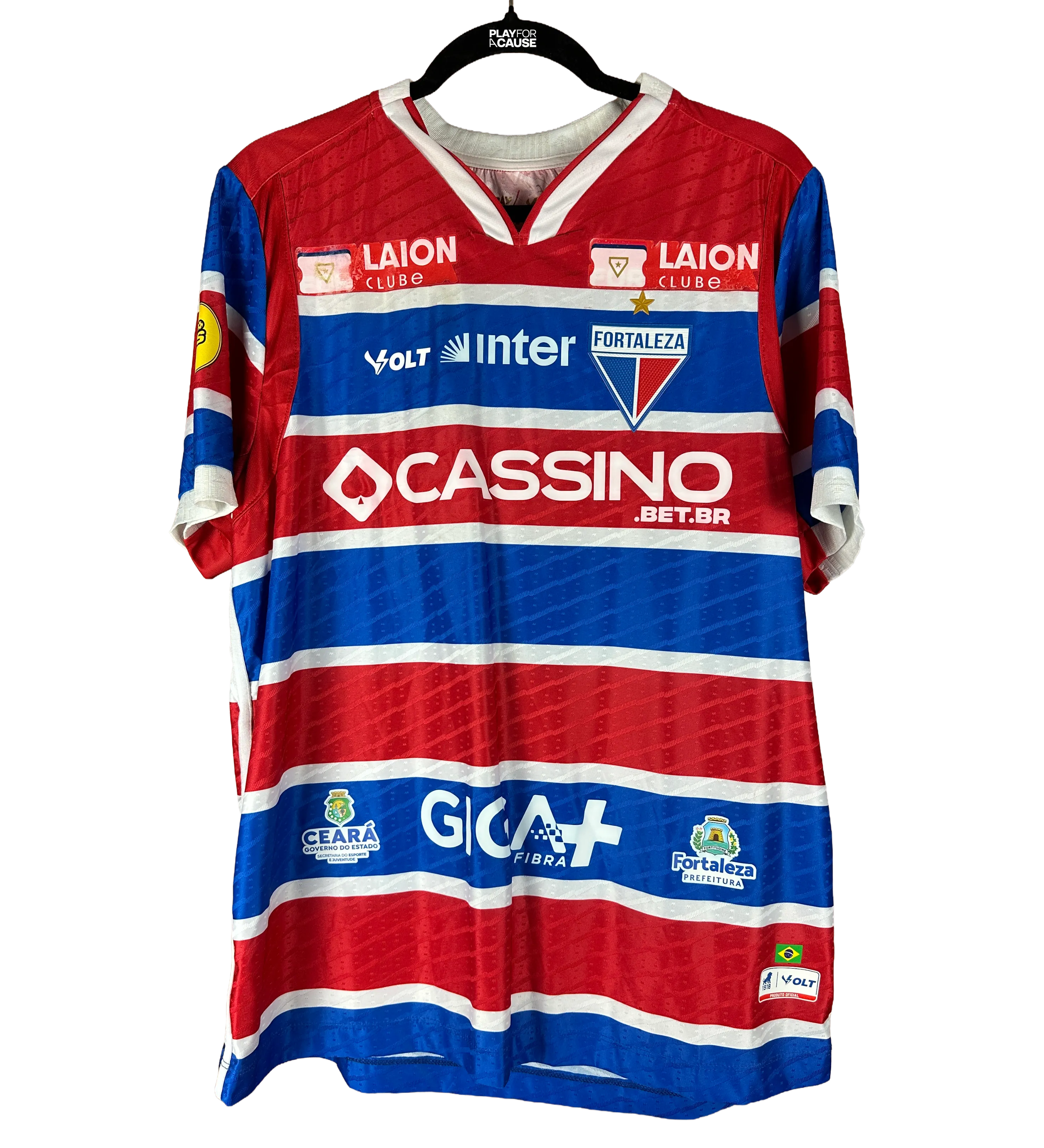 Fortaleza Jersey - FOR vs VAS - “Doe Gols” Campaign - 2025 Brazilian Championship - Match-Worn and Signed by the Star — imagem 1 de 6