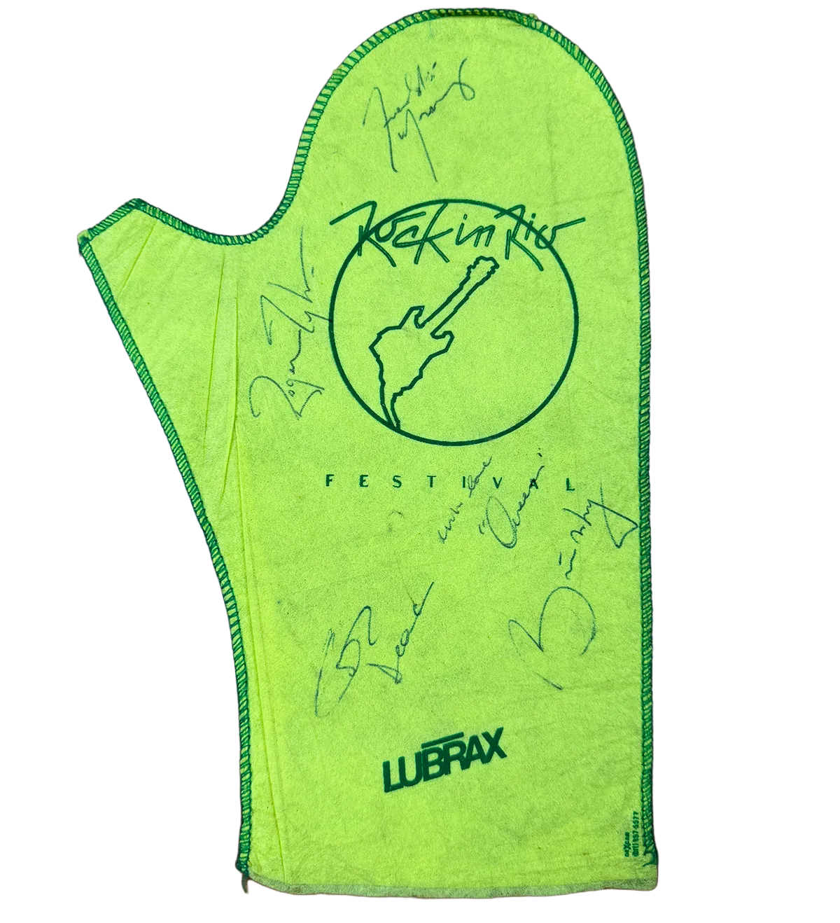 Rock in Rio 1985 – Organizing Committee Glove – Lubrax Promotional – Signed by Queen + Original Ticket + Security Pass — imagem 2 de 7