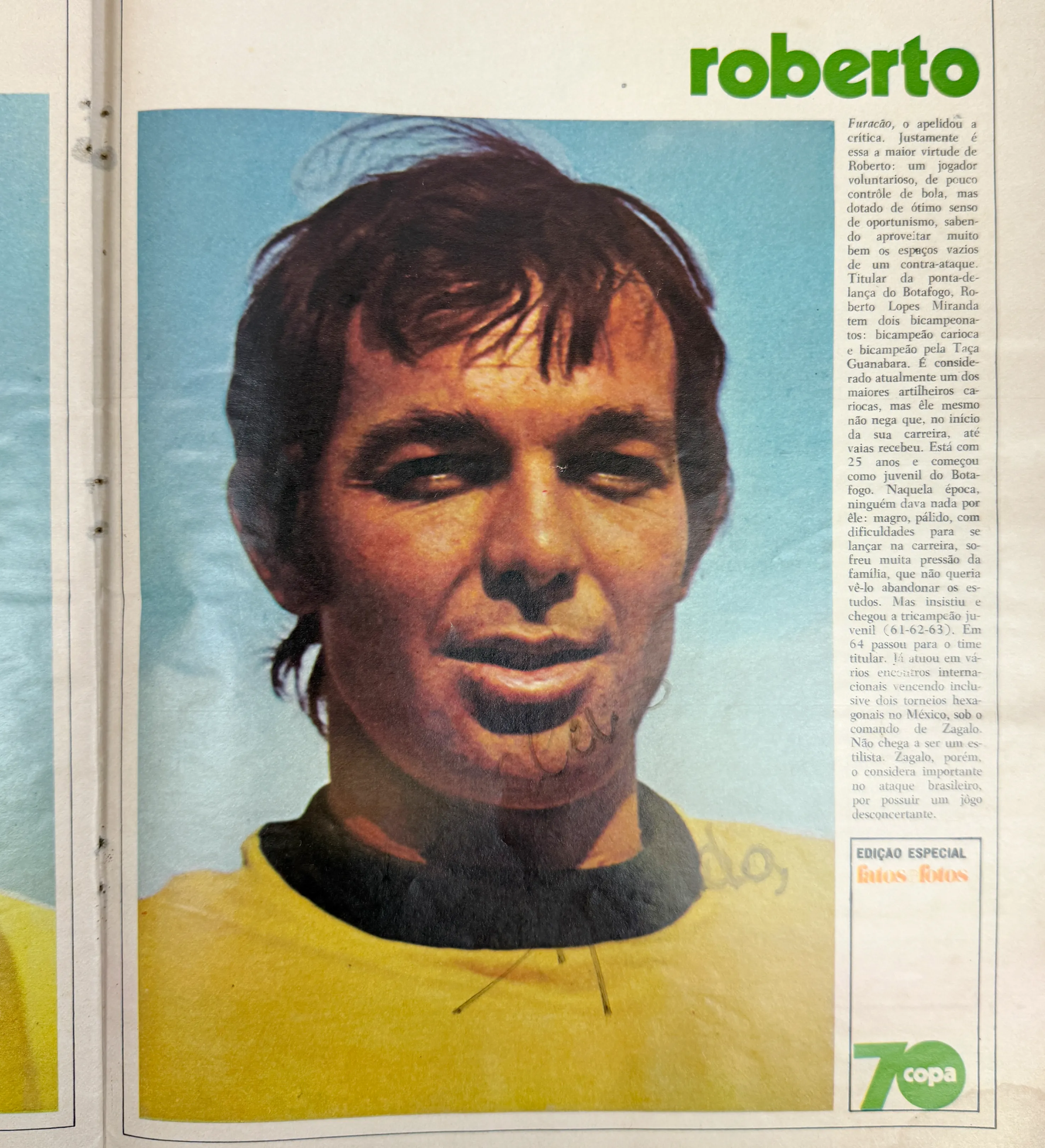 Fatos e Fotos Magazine - Special Ed. - June/1970 - The Giants of the World Cup - Autographed by the entire squad - Including Pele / Felix / C. Alberto / Brito / Piazza / Clodoaldo / Gerson / Rivelino / Jairzinho / Tostao / Ado / Leao / Ze Maria / Joel / R. Miranda / Dario / Caju / Edu and Zagallo — imagem 18 de 22