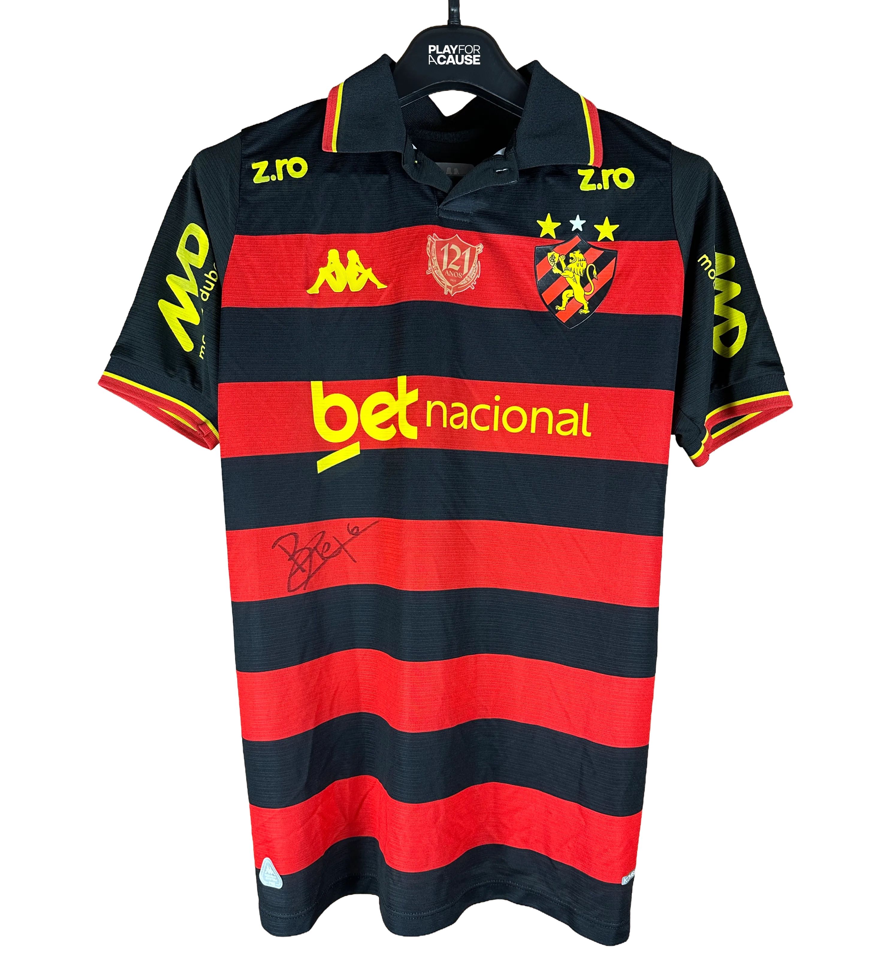 Camiseta Sport Recife - Biel - Parche 121 años - SPT vs CRB - Brasileirão Serie B 2026 - Usada y Autografiada por el Jugador — imagem 2 de 4