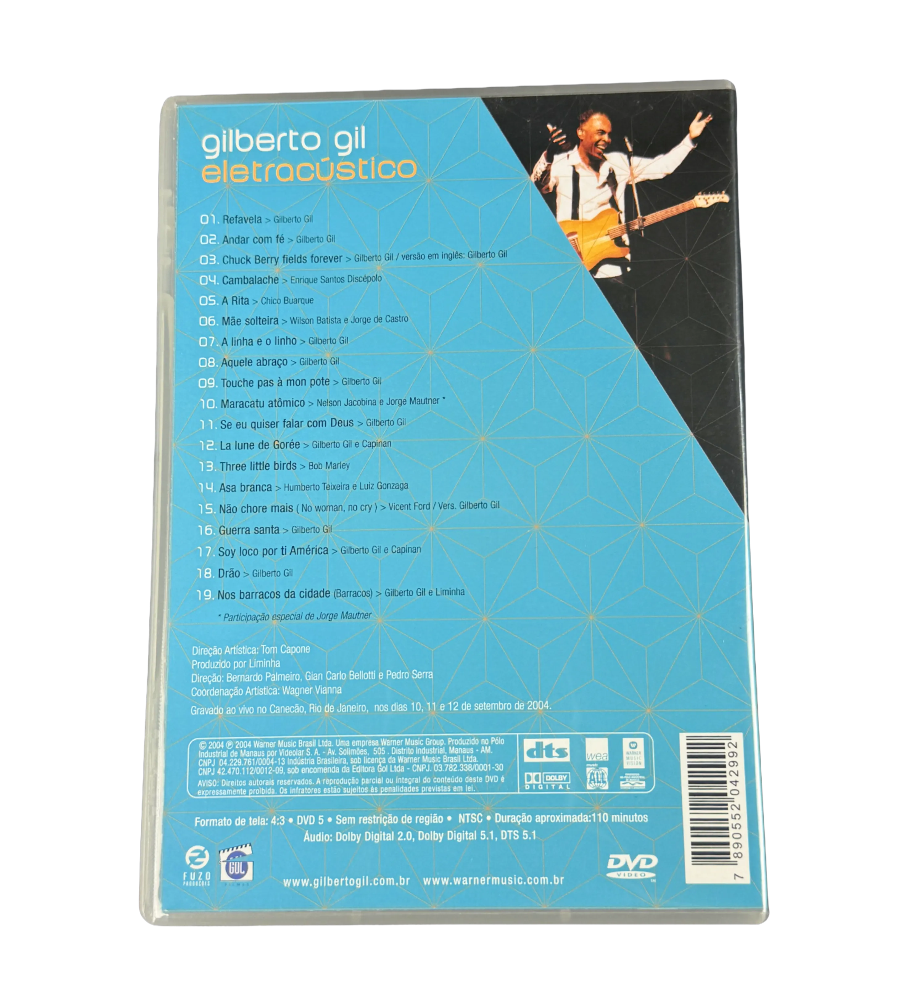 DVD Autografado Gilberto Gil Eletroacústico 2004 — imagem 3 de 3