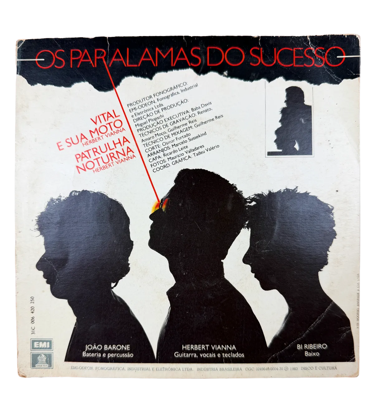 Compacto Vinil Os Paralamas do Sucesso Vital E Sua Moto 1983 Autografado Pela Banda — imagem 3 de 5