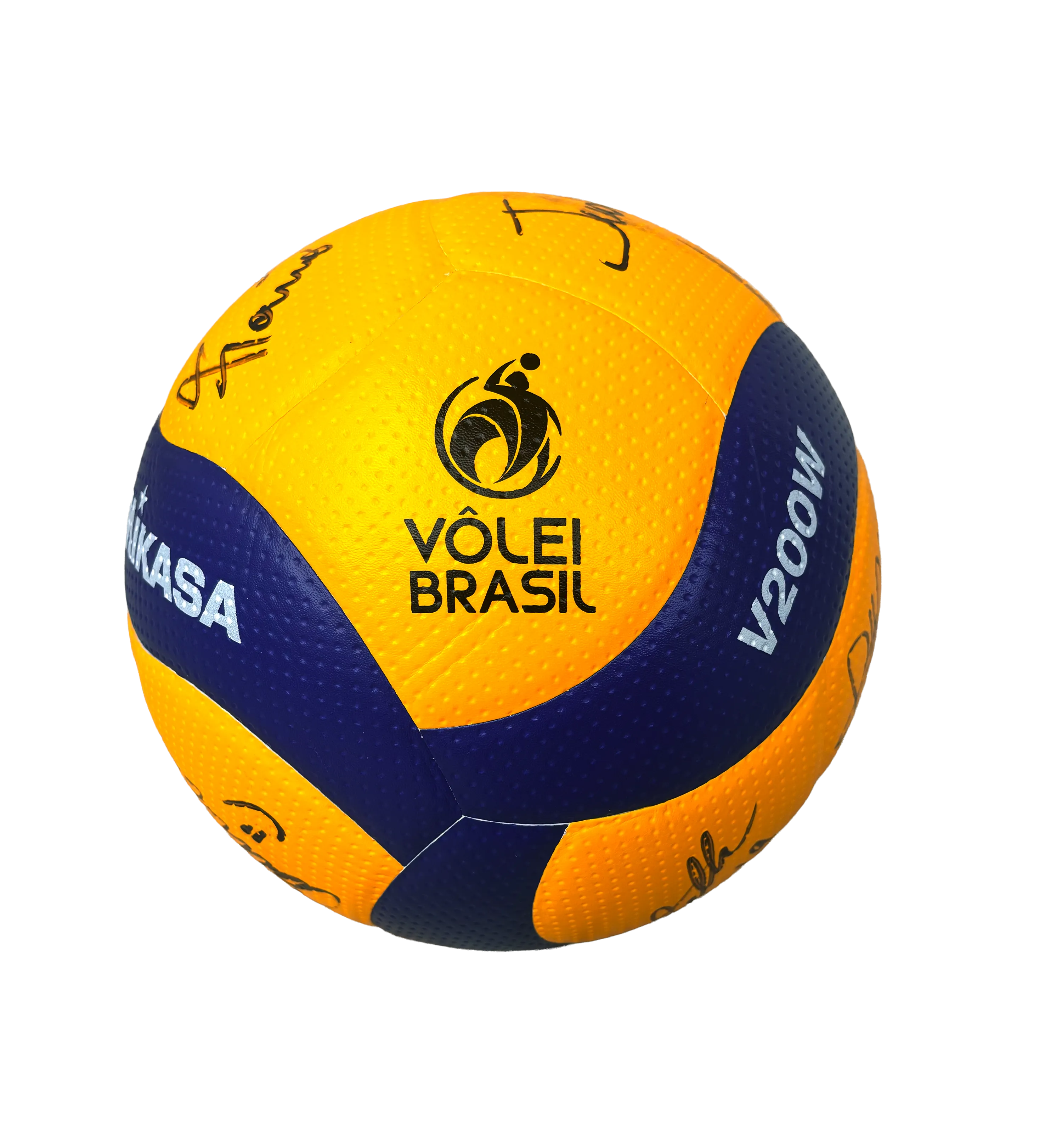 Balón de Voleibol Usado en el Sudamericano 2026 y Autografiado por la Selección Brasileña Masculina Campeona — imagem 3 de 4