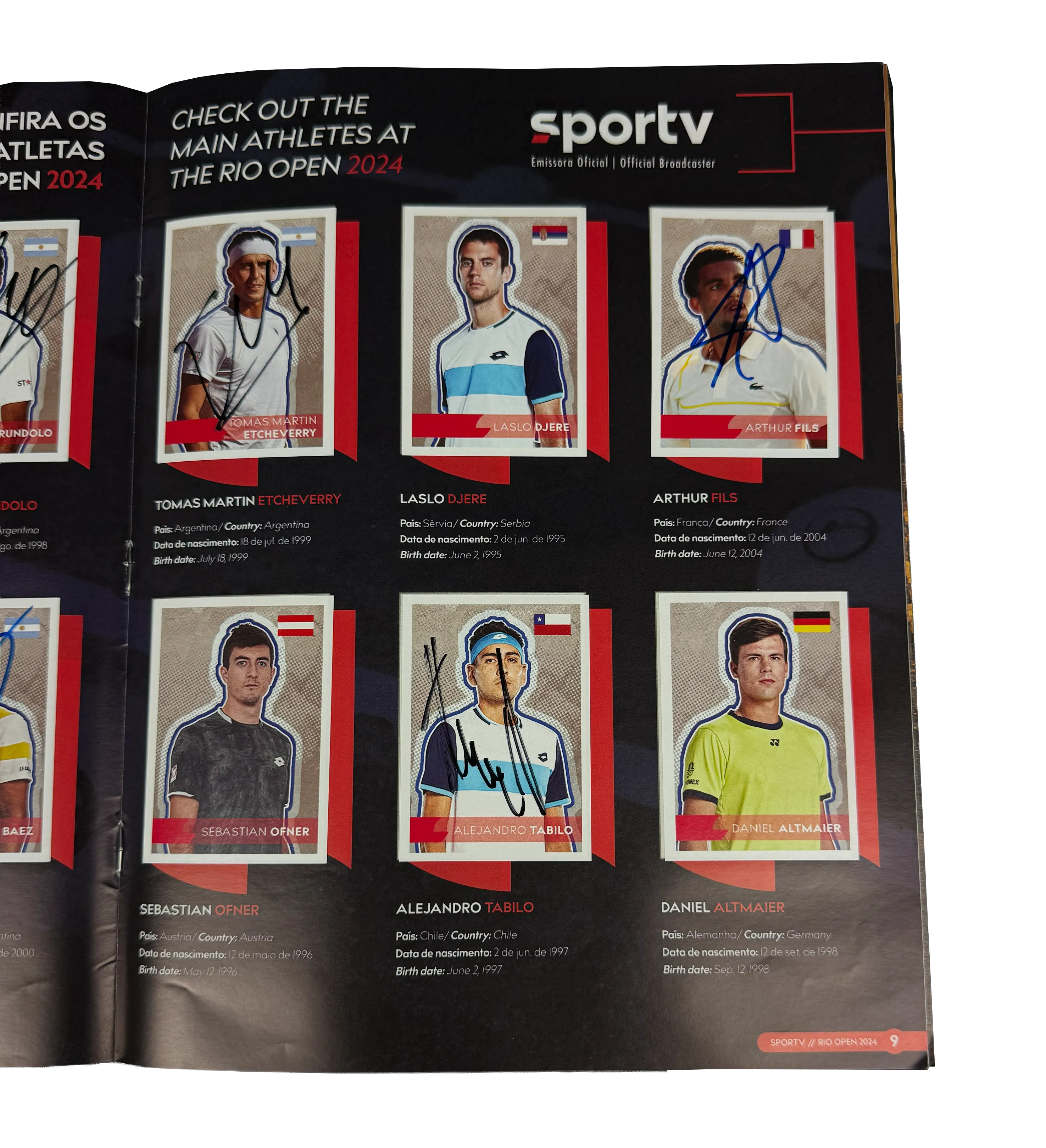 Álbum Oficial de Figurinhas Rio Open 10 Anos 2024 ATP 500 Autografado por Carlos Alcaraz, João Fonseca e Estrelas do Tênis Mundial — imagem 4 de 8
