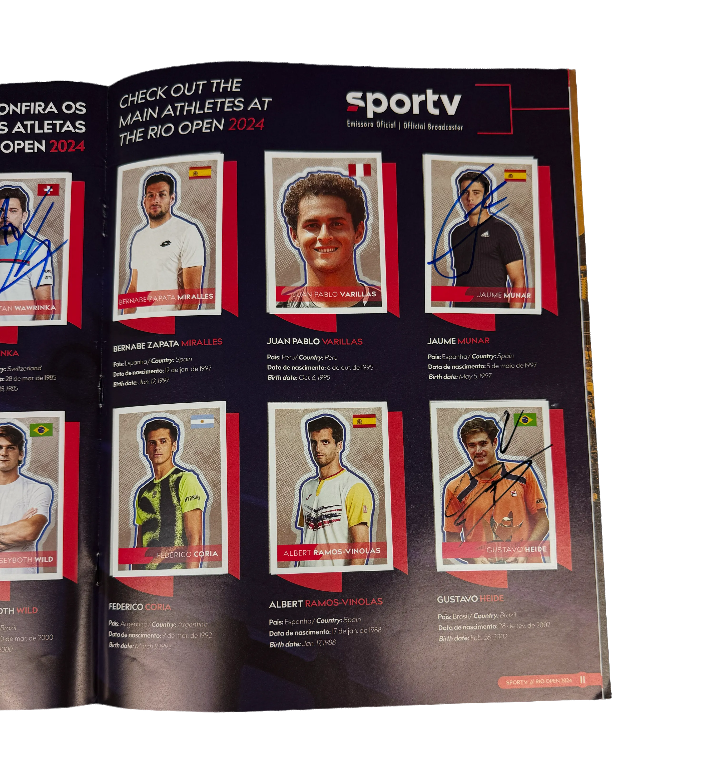 Álbum Oficial de Figurinhas Rio Open 10 Anos 2024 ATP 500 Autografado por Carlos Alcaraz, João Fonseca e Estrelas do Tênis Mundial — imagem 6 de 8