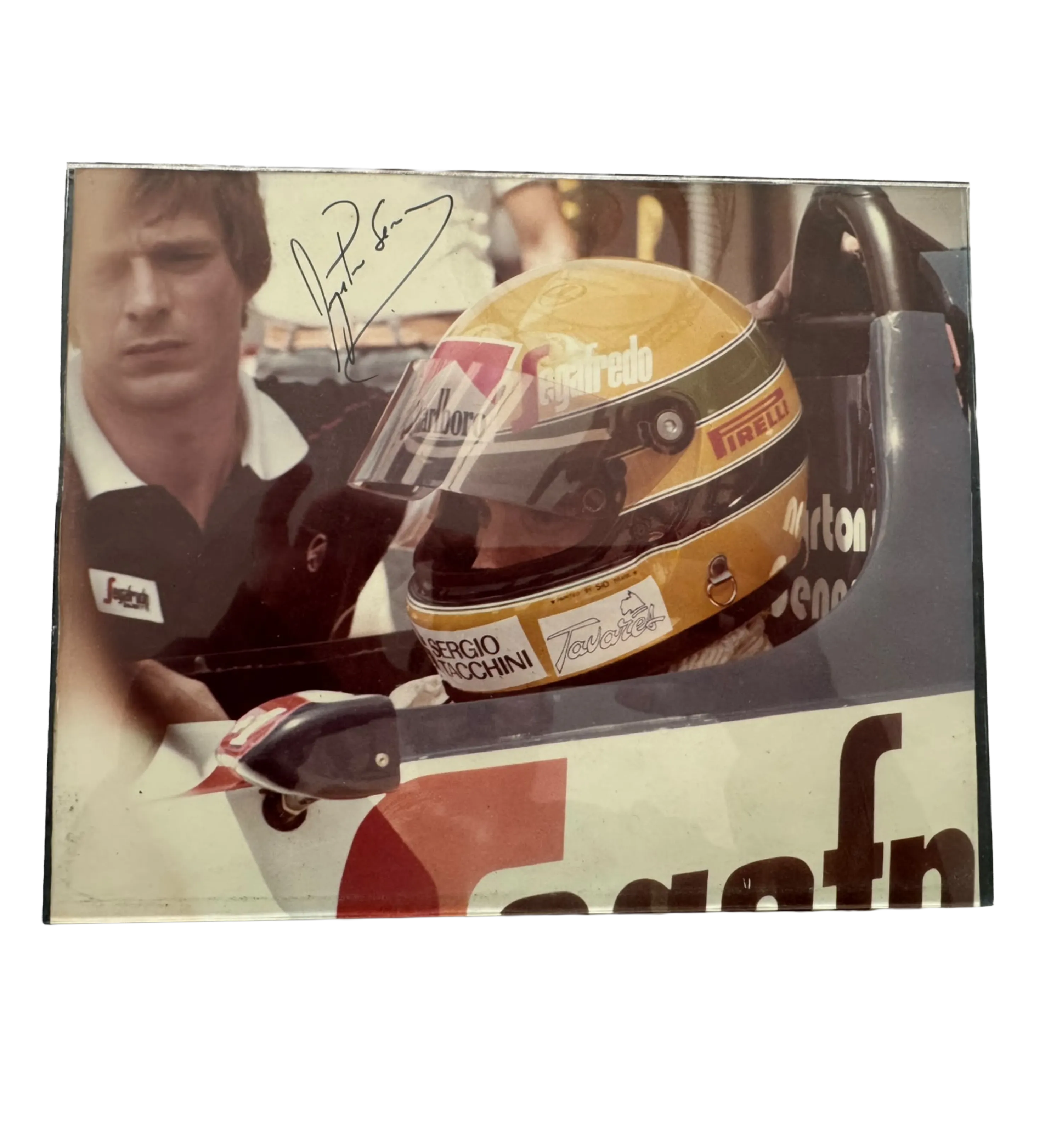 Gravura Ayrton Senna Autografada pelo Ídolo + Moeda Campeão Mundial  — imagem 2 de 3