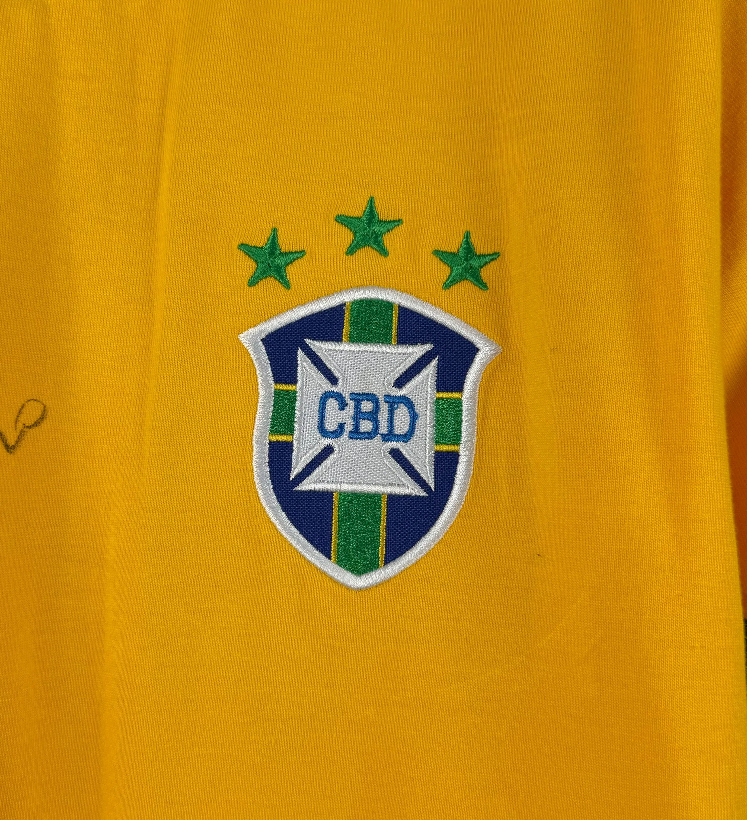 Camisa Brasil Copa do Mundo 1974 Réplica Athleta Autografada por Rivelino — imagem 4 de 4