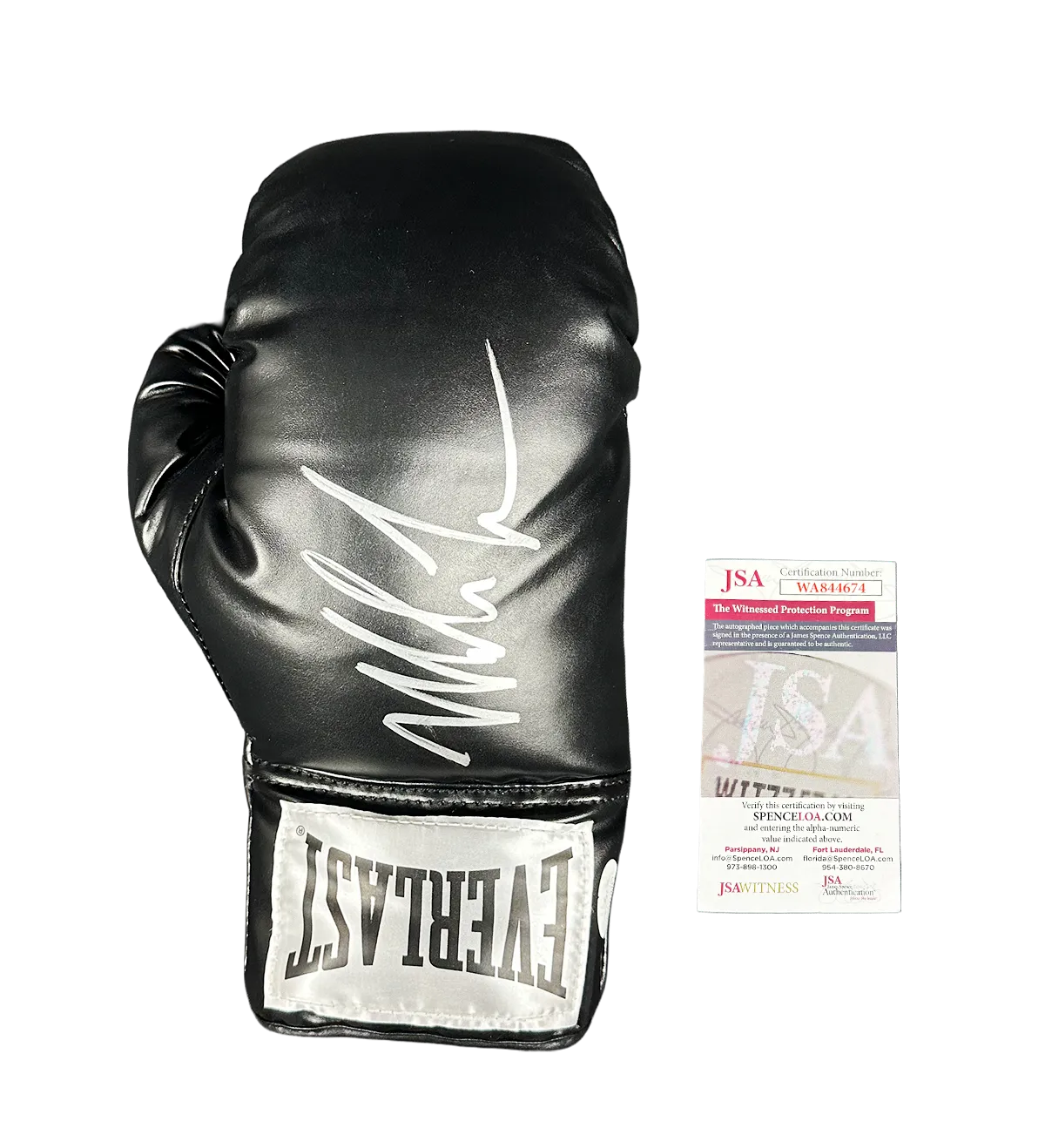 Luva Everlast - Mike Tyson - Autografada com Certificado JSA (WB913176) — imagem 1 de 5