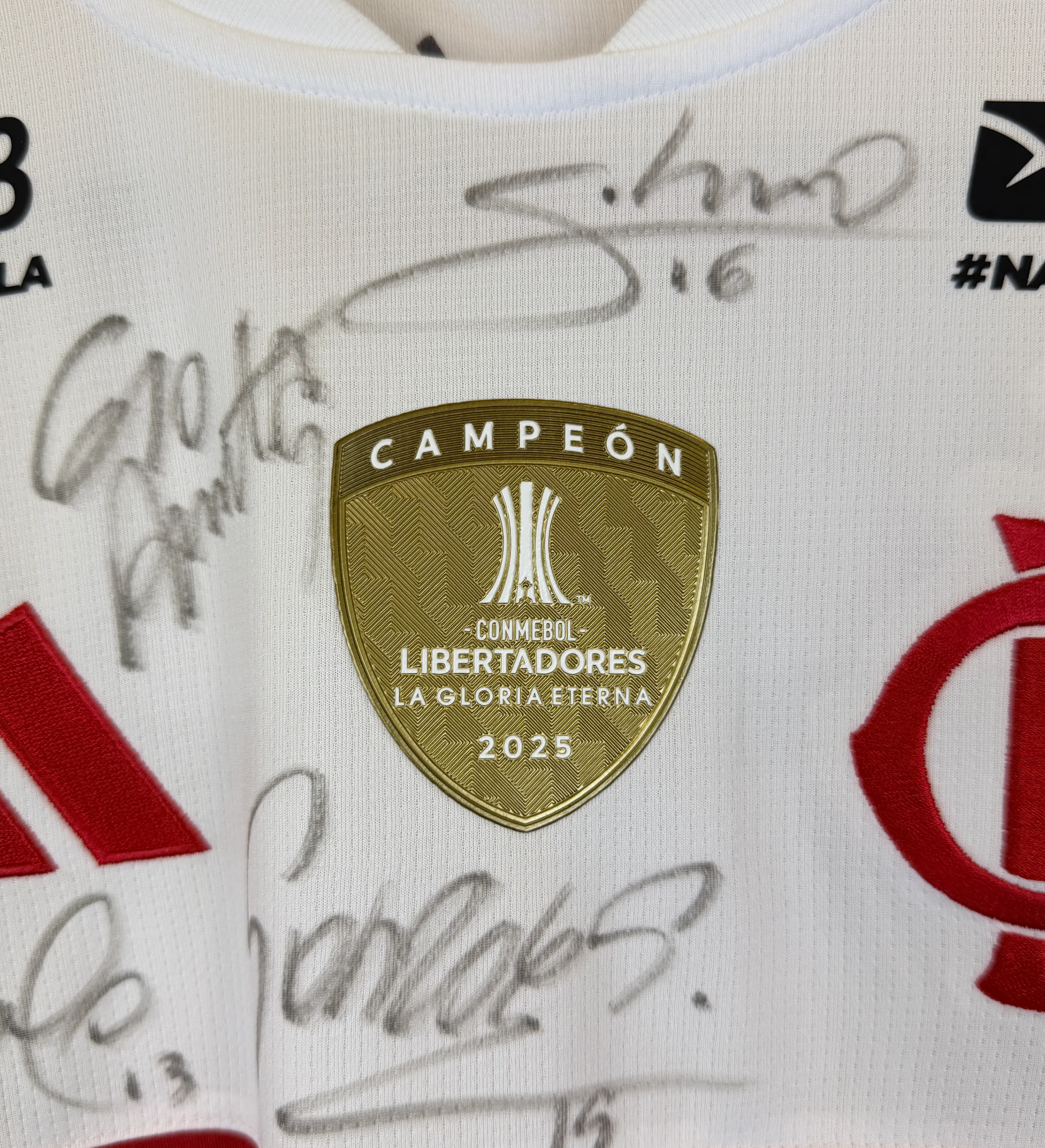 Flamengo Jersey - Arrascaeta #10 - Long Sleeve - 2026 Copa Libertadores da America - Estudiantes 1-1 Flamengo - Signed by the entire squad — imagem 3 de 4