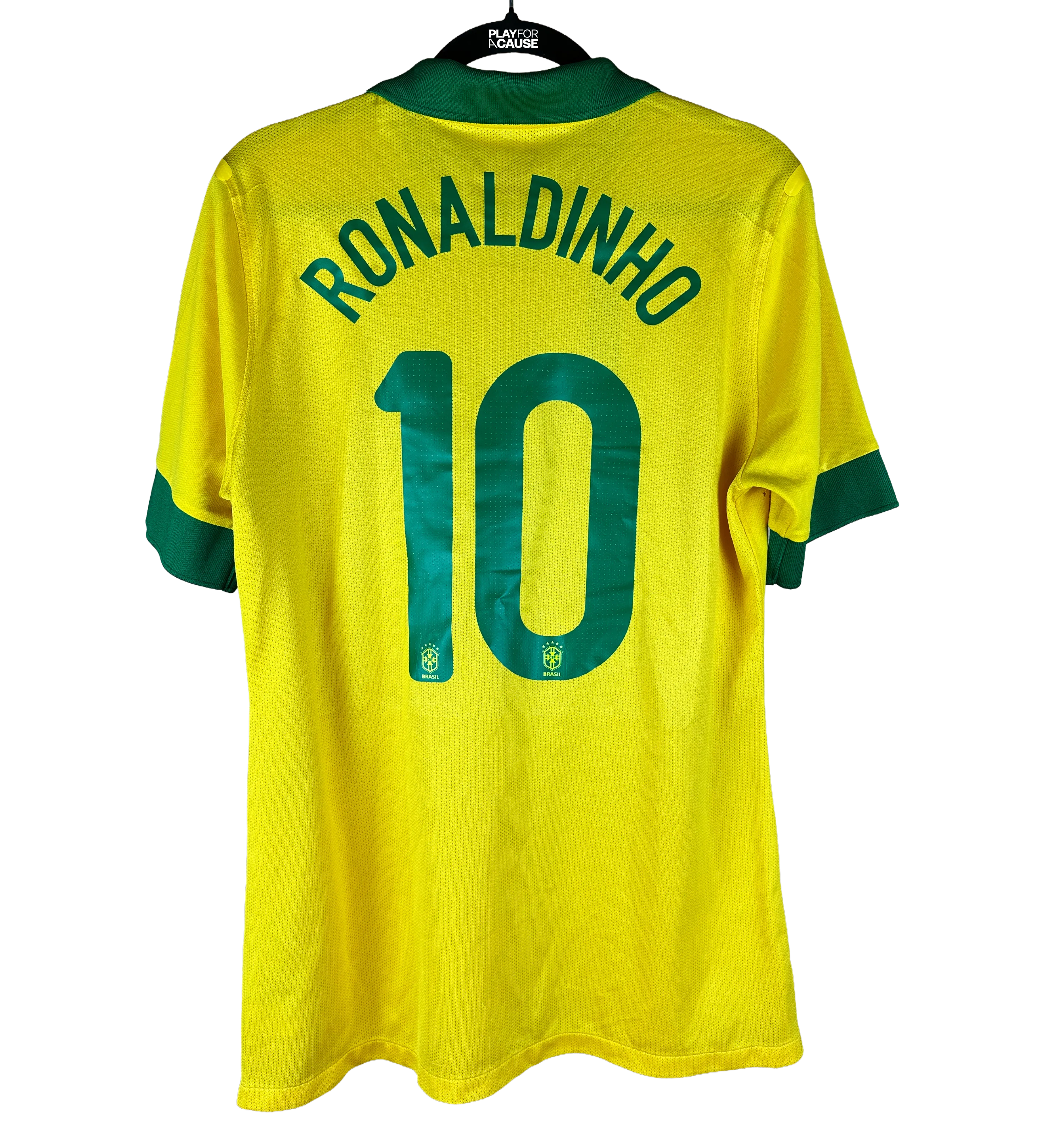Camisa Brasil Ronaldinho Gaúcho Temporada 2013 Autografada Por Todo Elenco — imagem 2 de 3