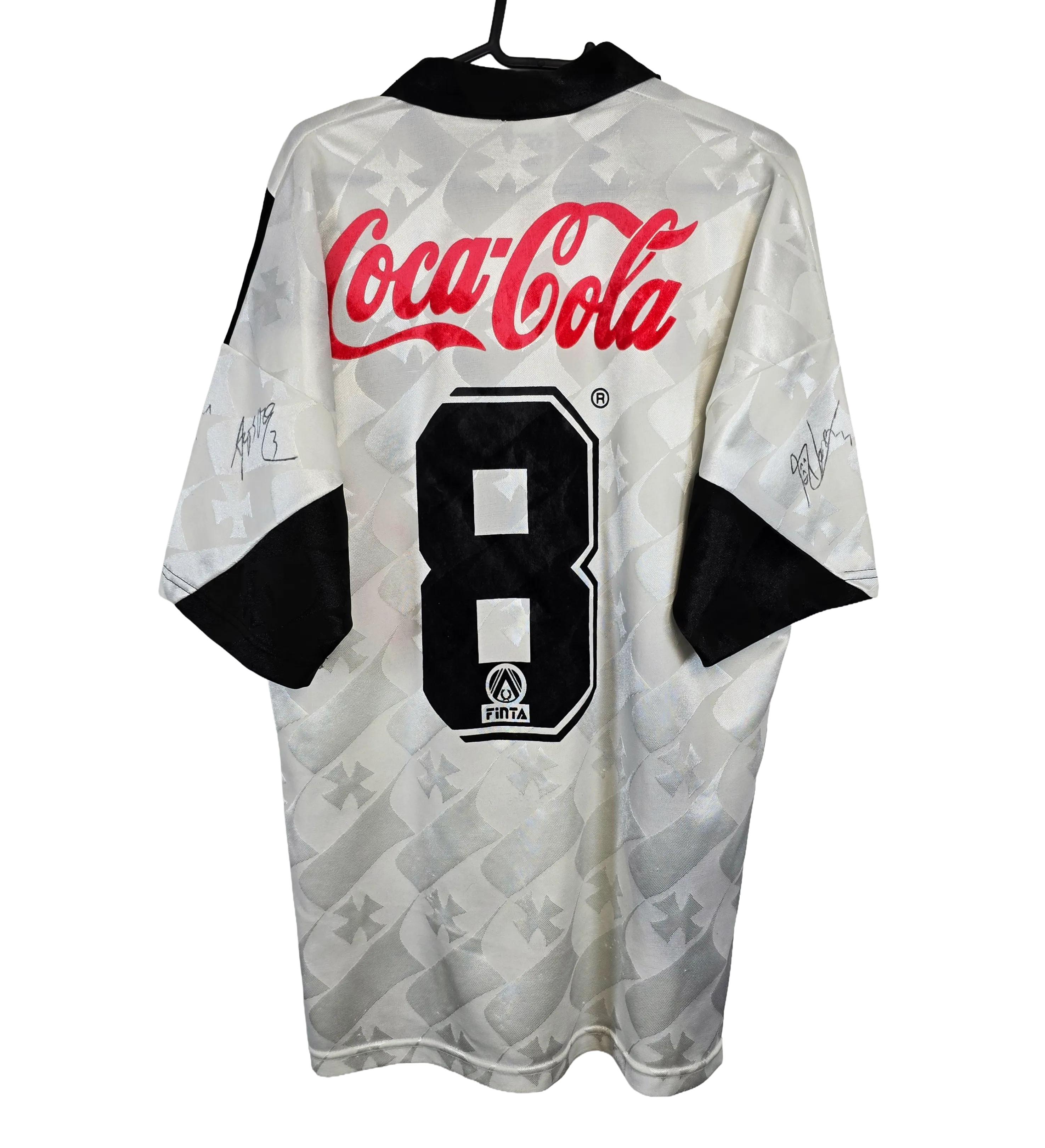 1992 Vasco White Match-Worn Jersey - Carioca Champion - Team Signed — imagem 2 de 4