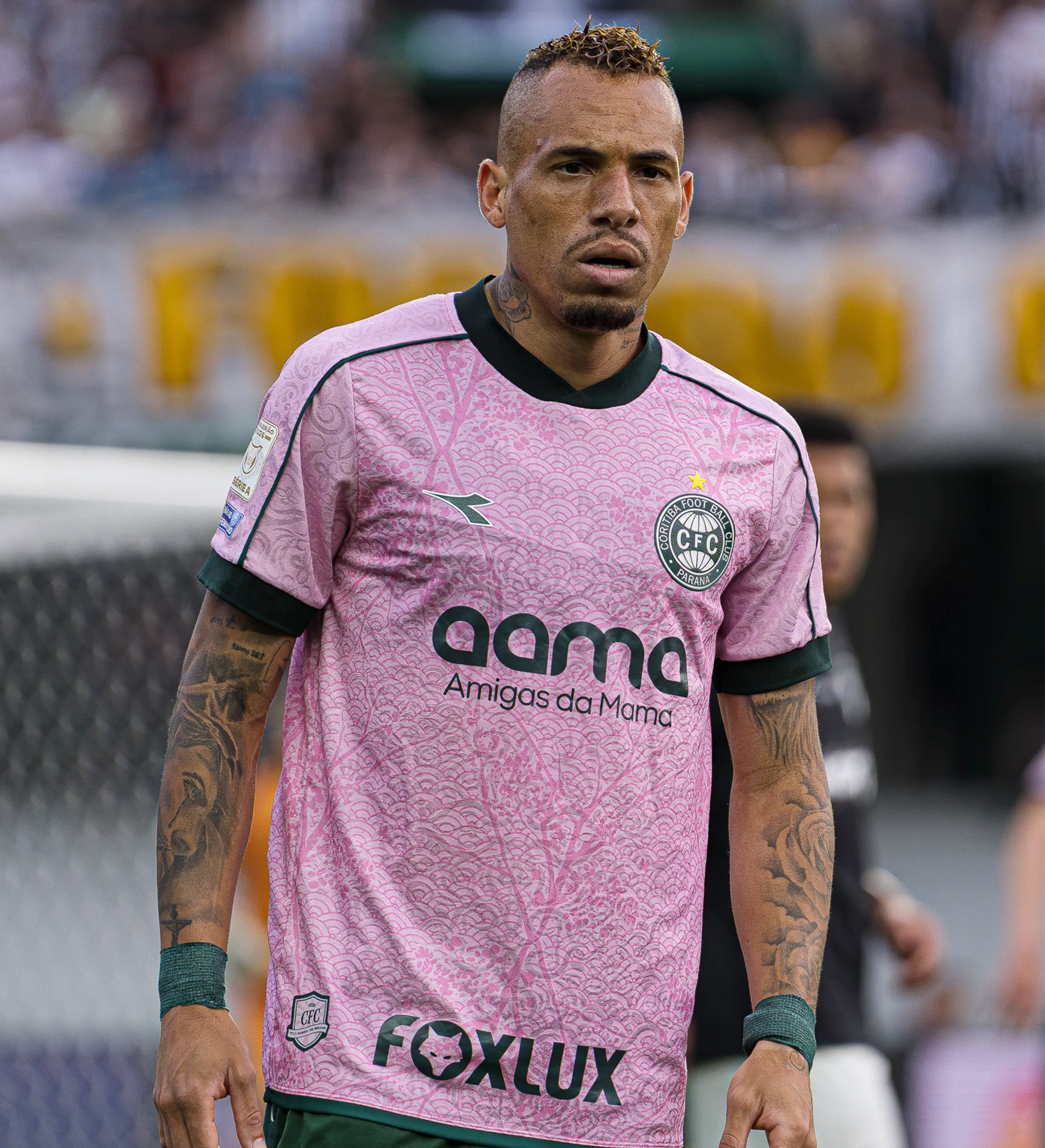 Camisa Coritiba Breno Lopes Especial Outubro Rosa CFC x BOT Brasileirão 2026 Usada e Autografada Pelo Jogador — imagem 1 de 2