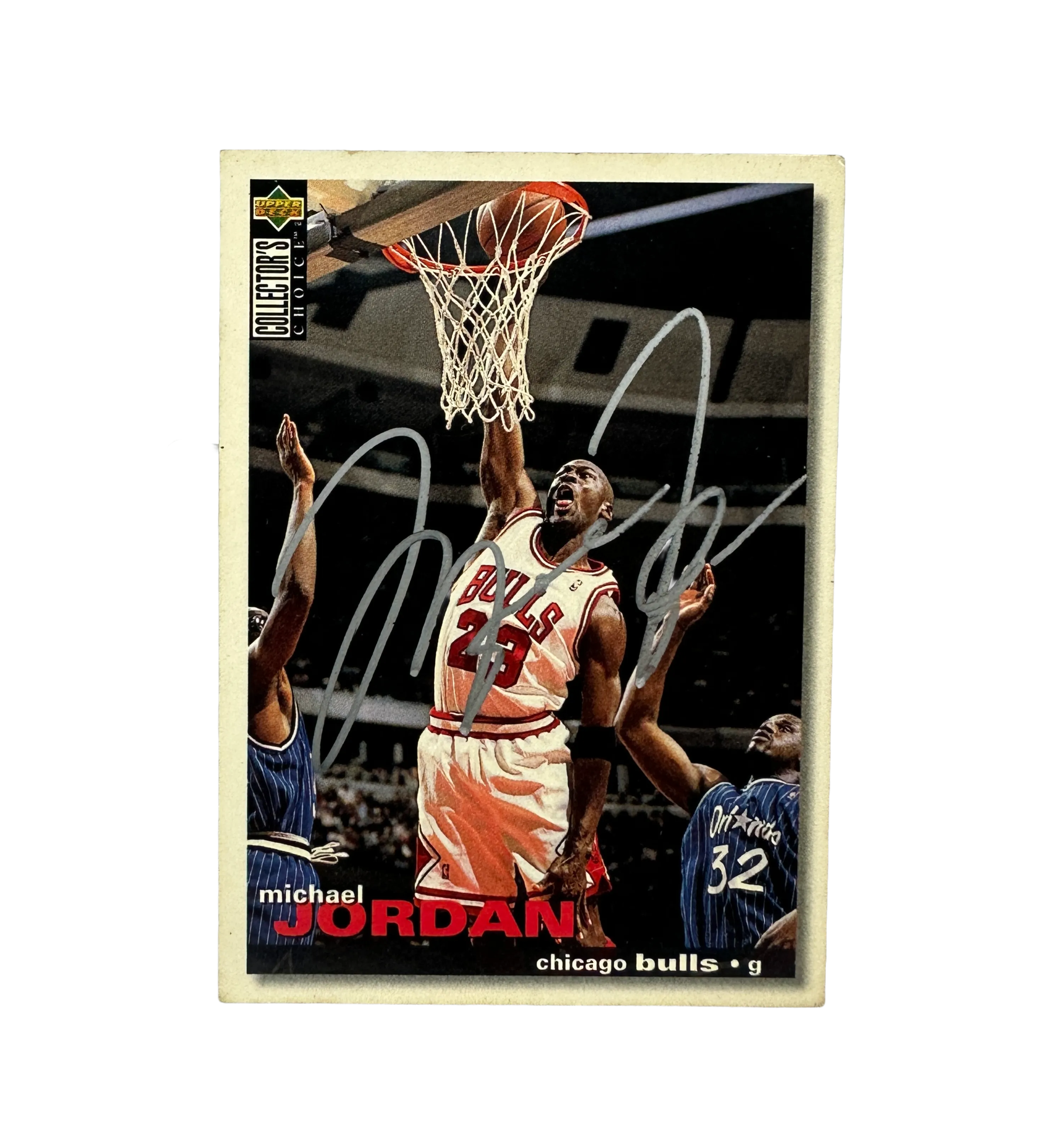 Card #45 - Michael Jordan - Chicago Bulls 1995 - NBA Upper Deck - Collector's Choice - Autografado pelo Idolo (2) — imagem 1 de 2