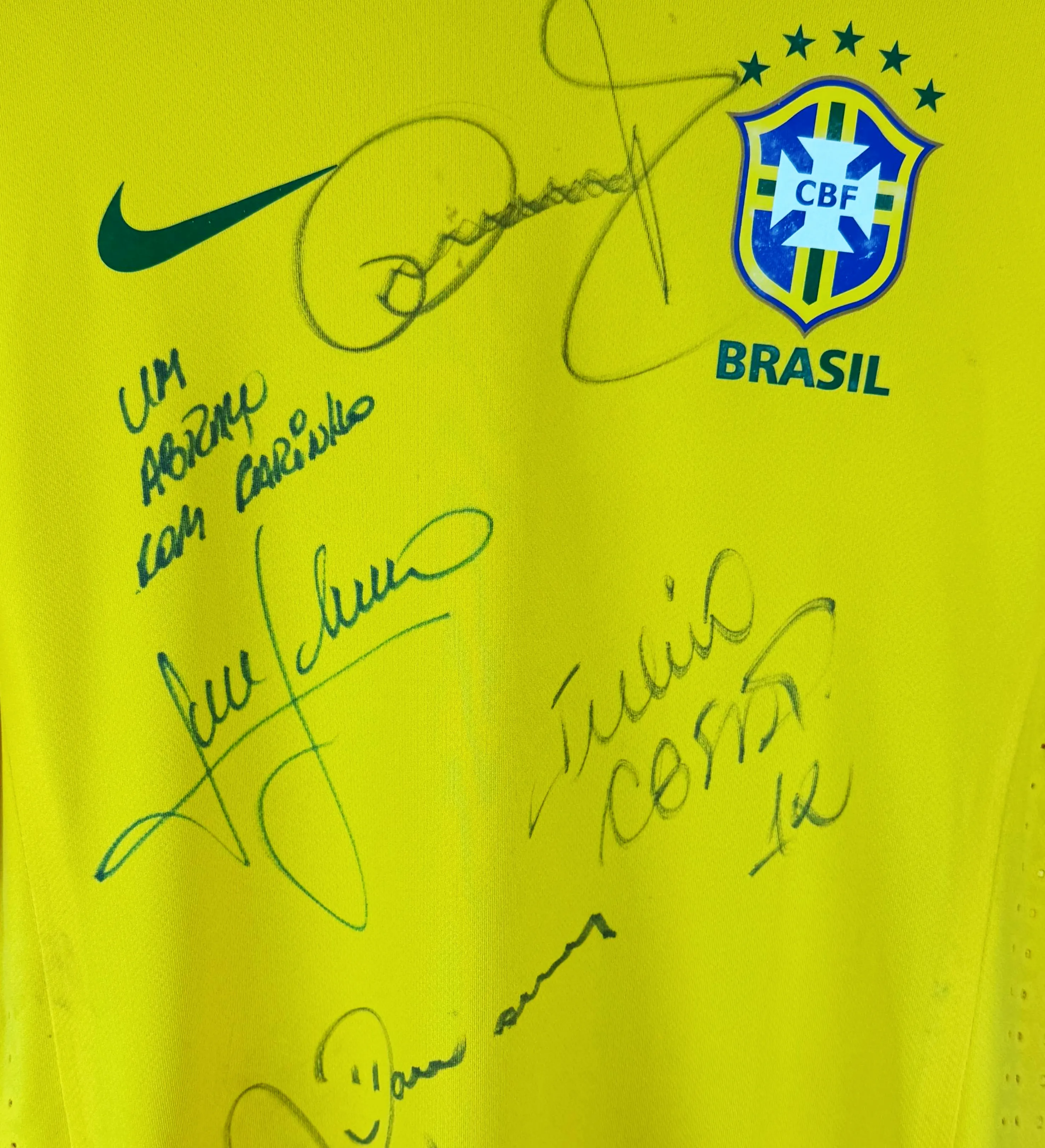 Camisa Seleção Brasileira - 2010 - Autografada Luis Fabiano, Júlio César e Outros Jogadores — imagem 3 de 3