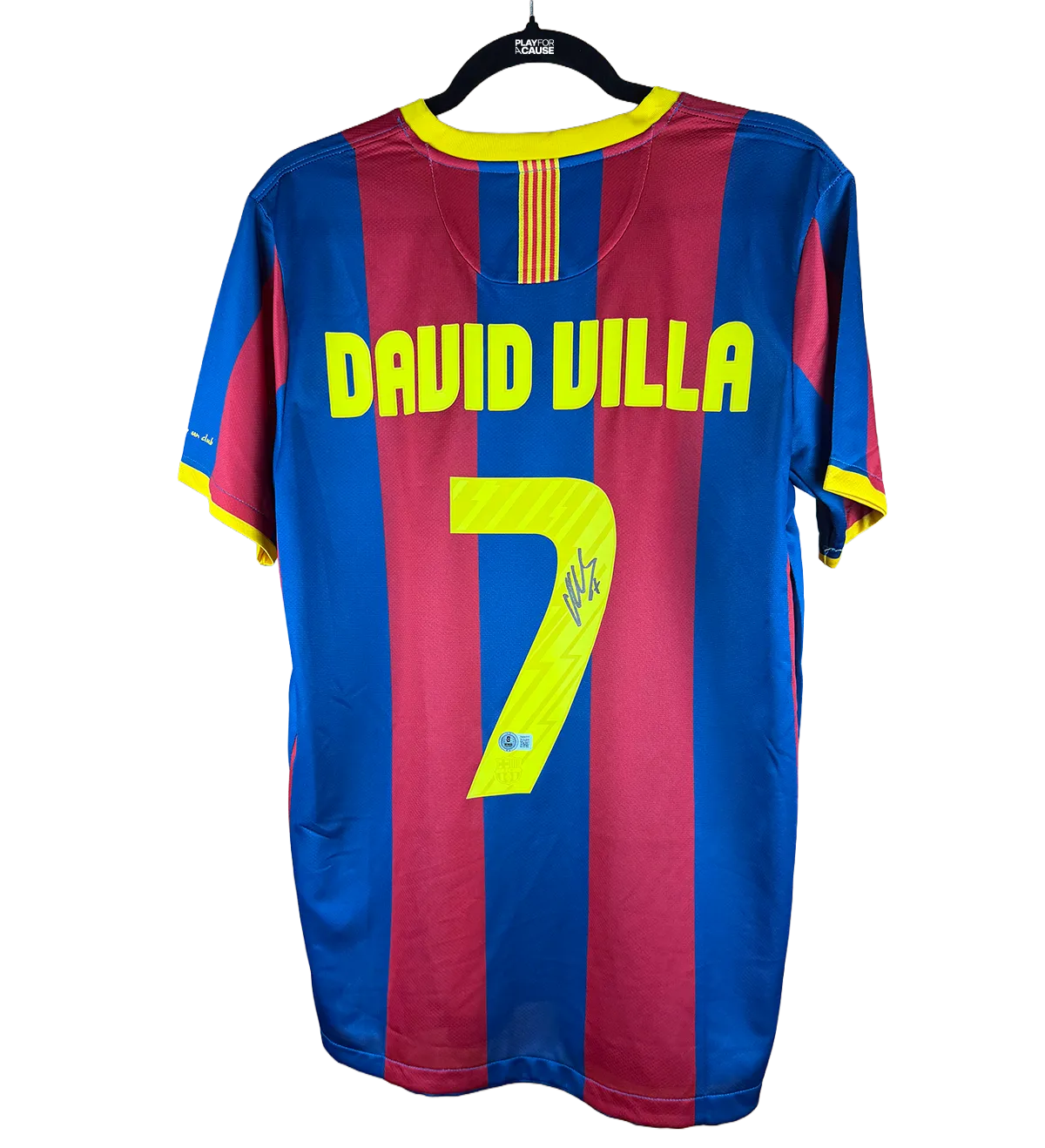 Camisa Autografada Barcelona David Villa — imagem 2 de 4
