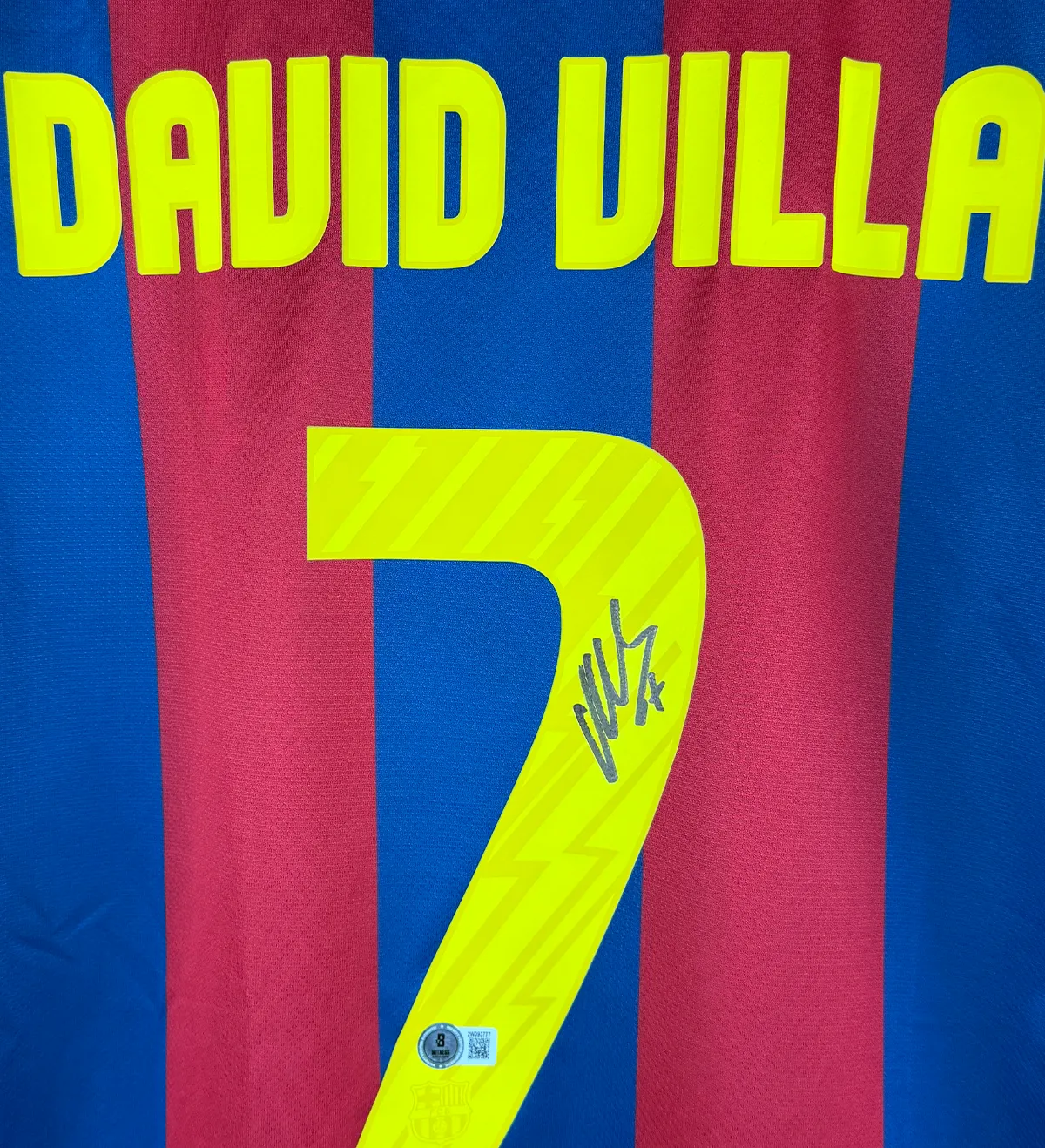 Camisa Autografada Barcelona David Villa — imagem 3 de 4