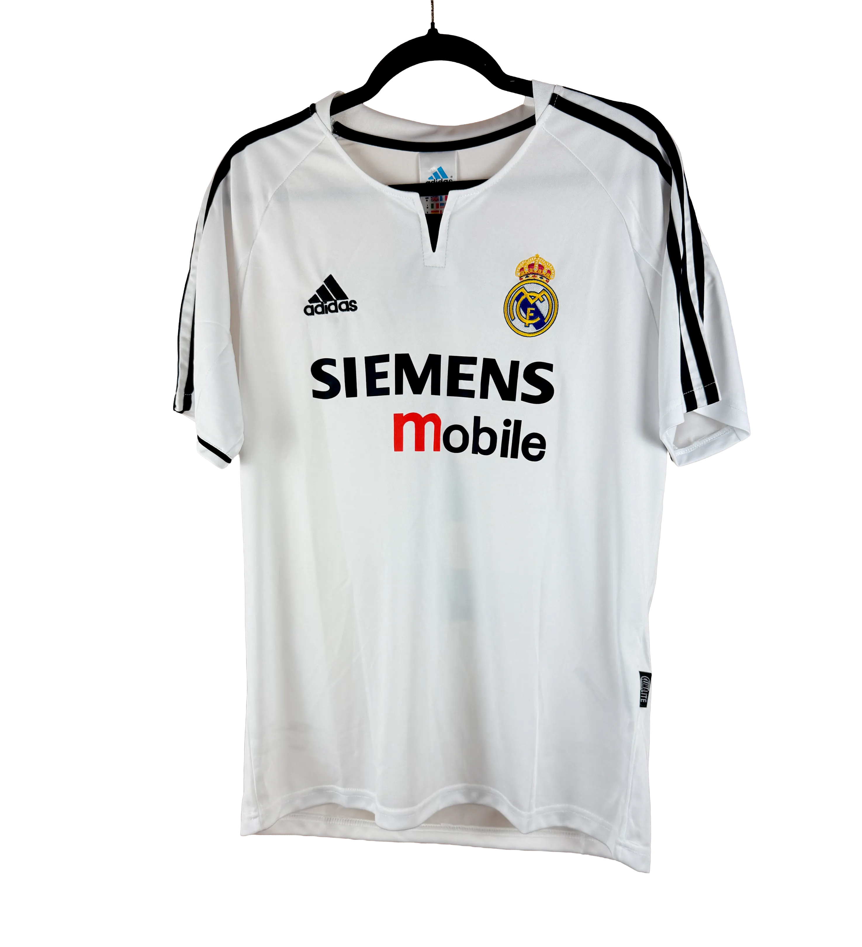 Camisa Autografada Retrô Real Madrid Roberto Carlos Temporada 2002/2003 — imagem 1 de 3