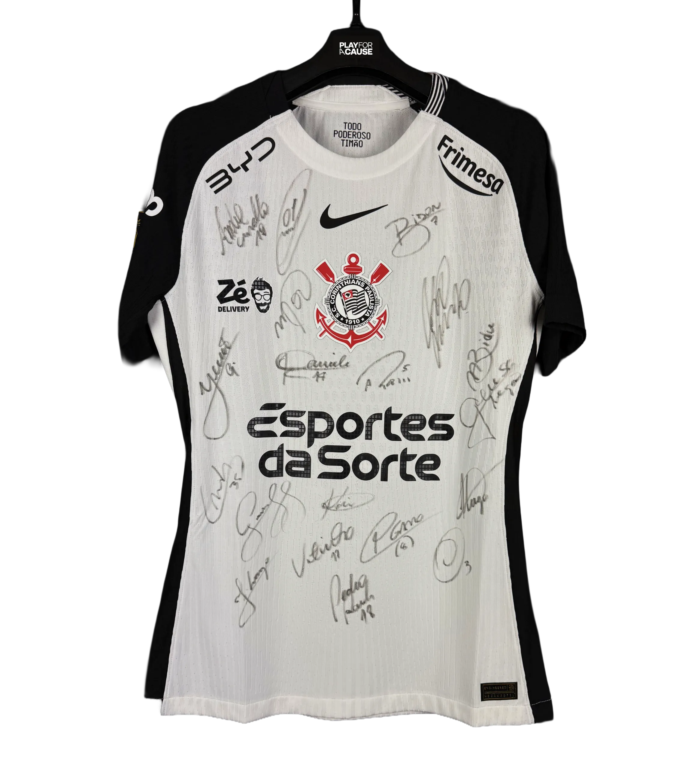 Camisa Corinthians Bidon Campeão da Supercopa do Brasil 2026 Autografada por Todo o Elenco — imagem 1 de 3