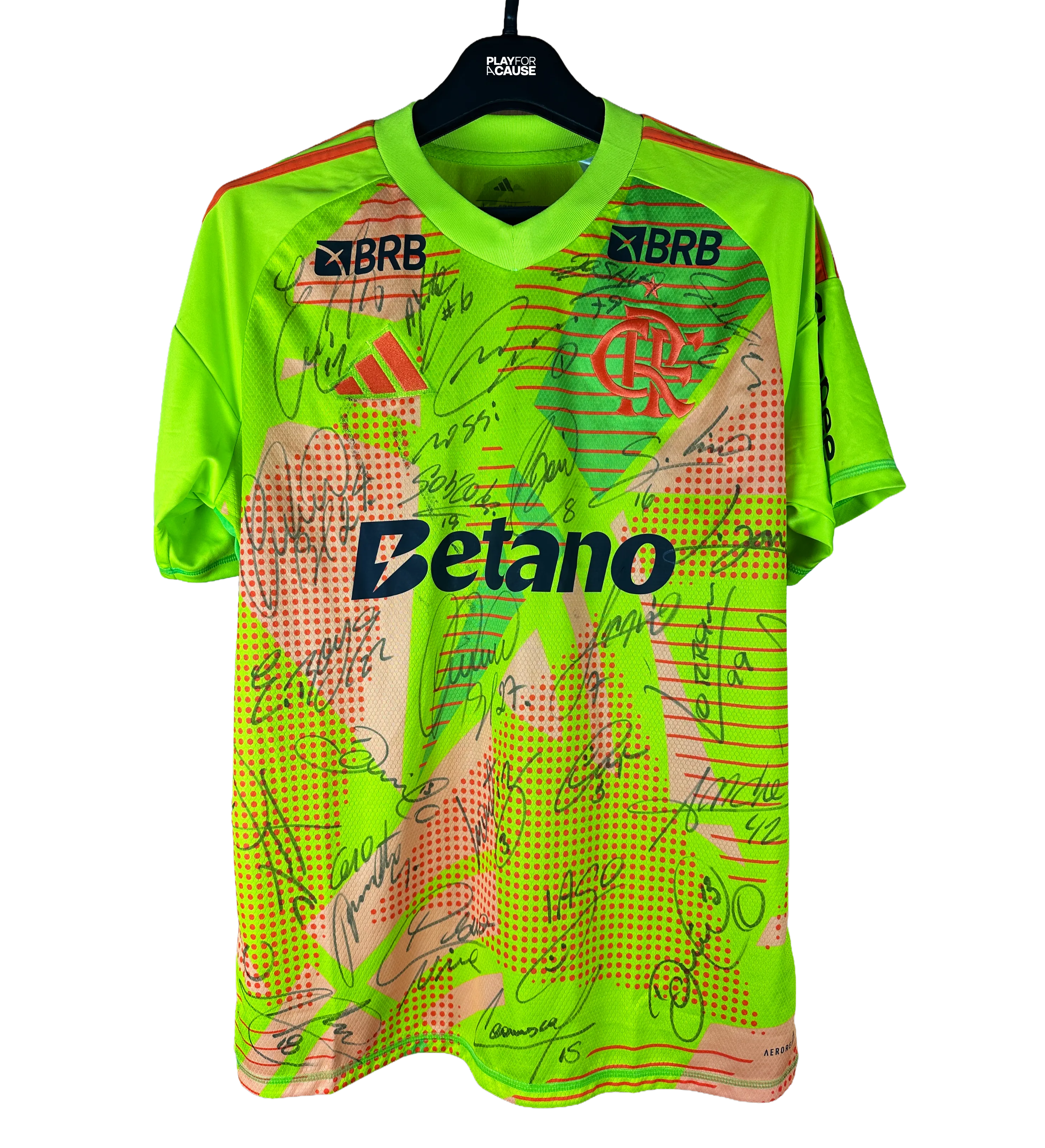 Camisa Flamengo Rossi Goleiro Autografada por Todo o Elenco — imagem 1 de 3