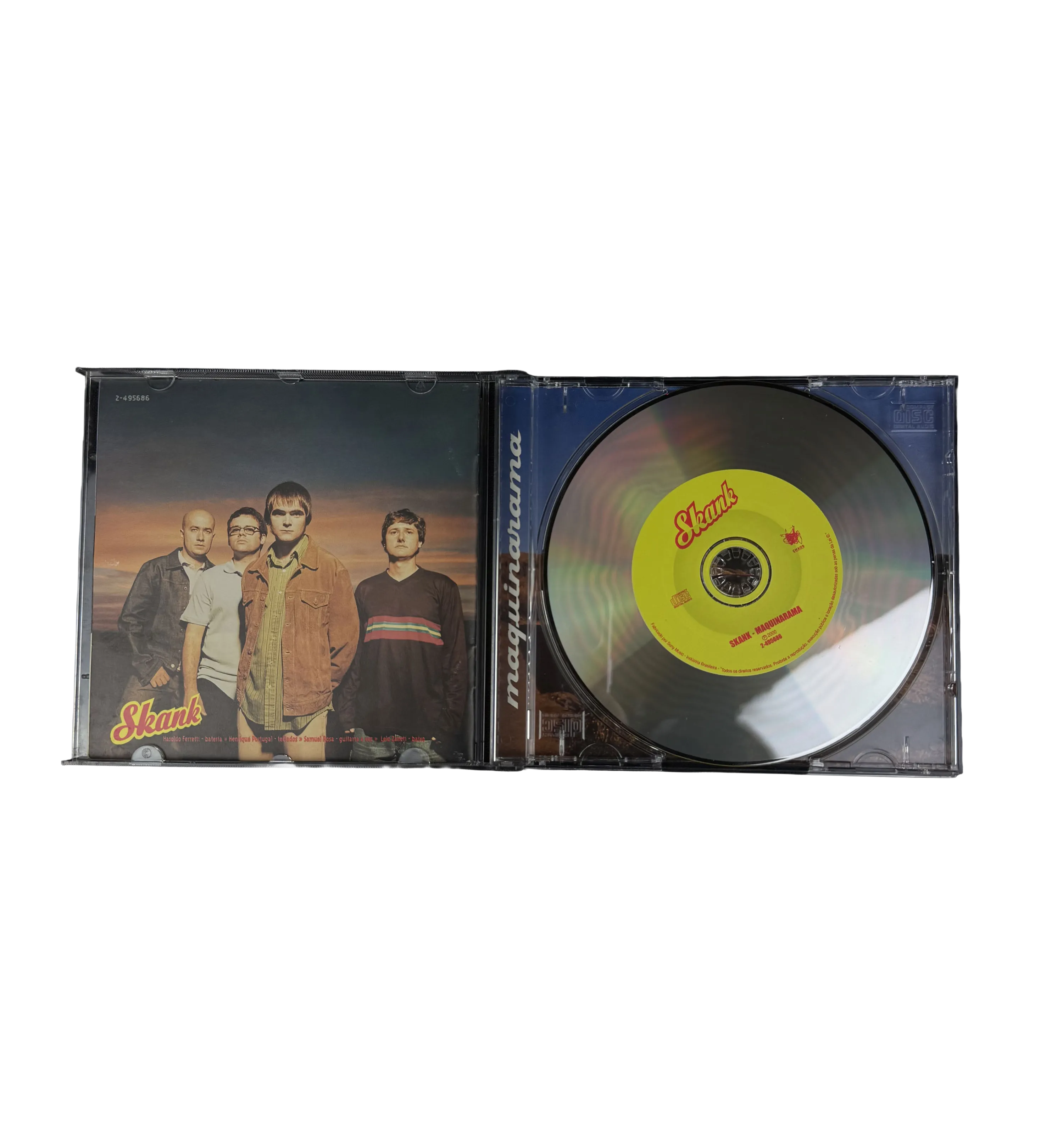 CD Skank - Maquinarama - 1993 - Autografado por Samuel Rosa / Lelo Zaneti / Haroldo Ferretti e Henrique Portugal — imagem 3 de 4