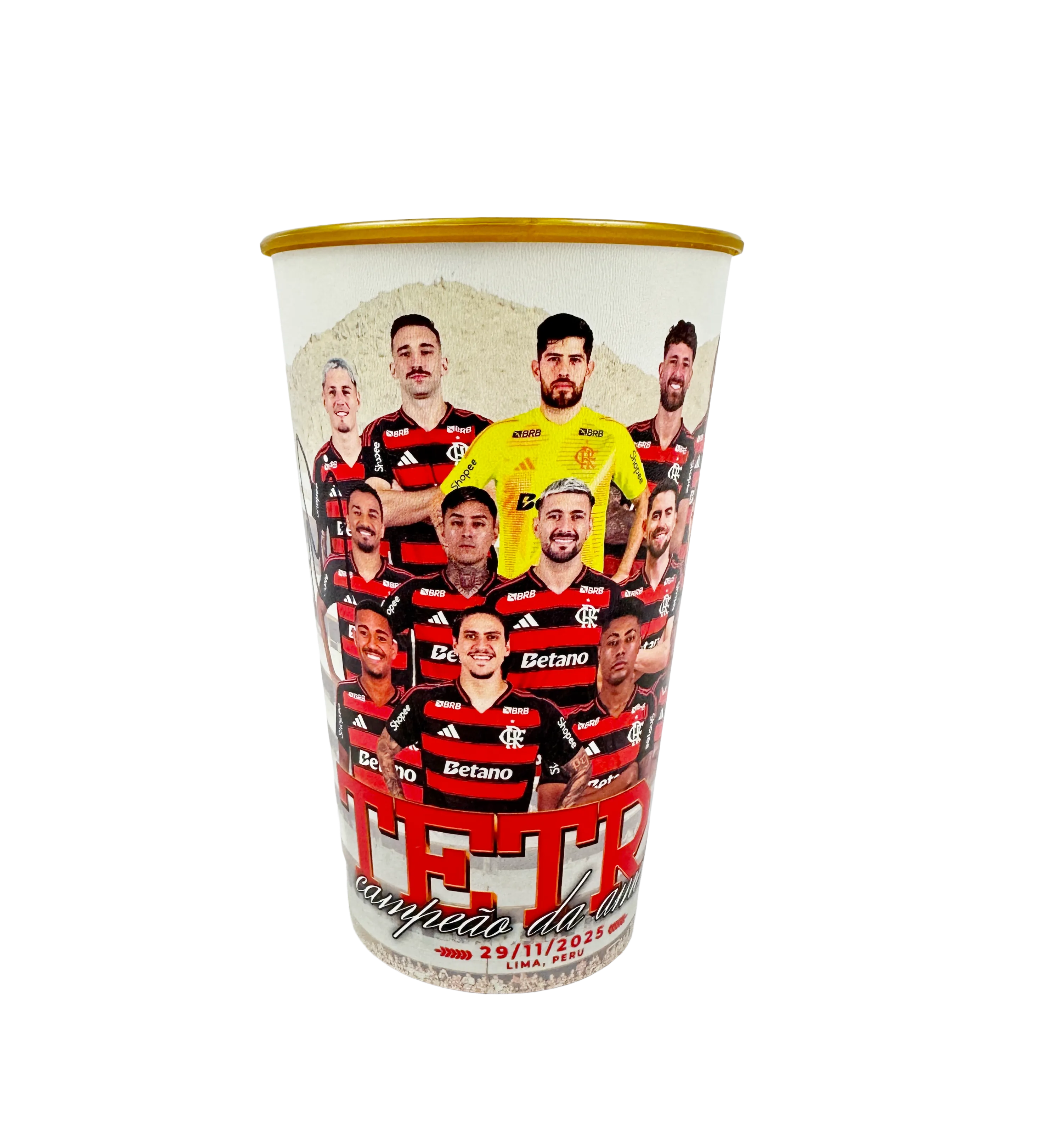Flamengo 4-Time Libertadores Champion Squad Cup Autographed by Arrascaeta — imagem 1 de 4