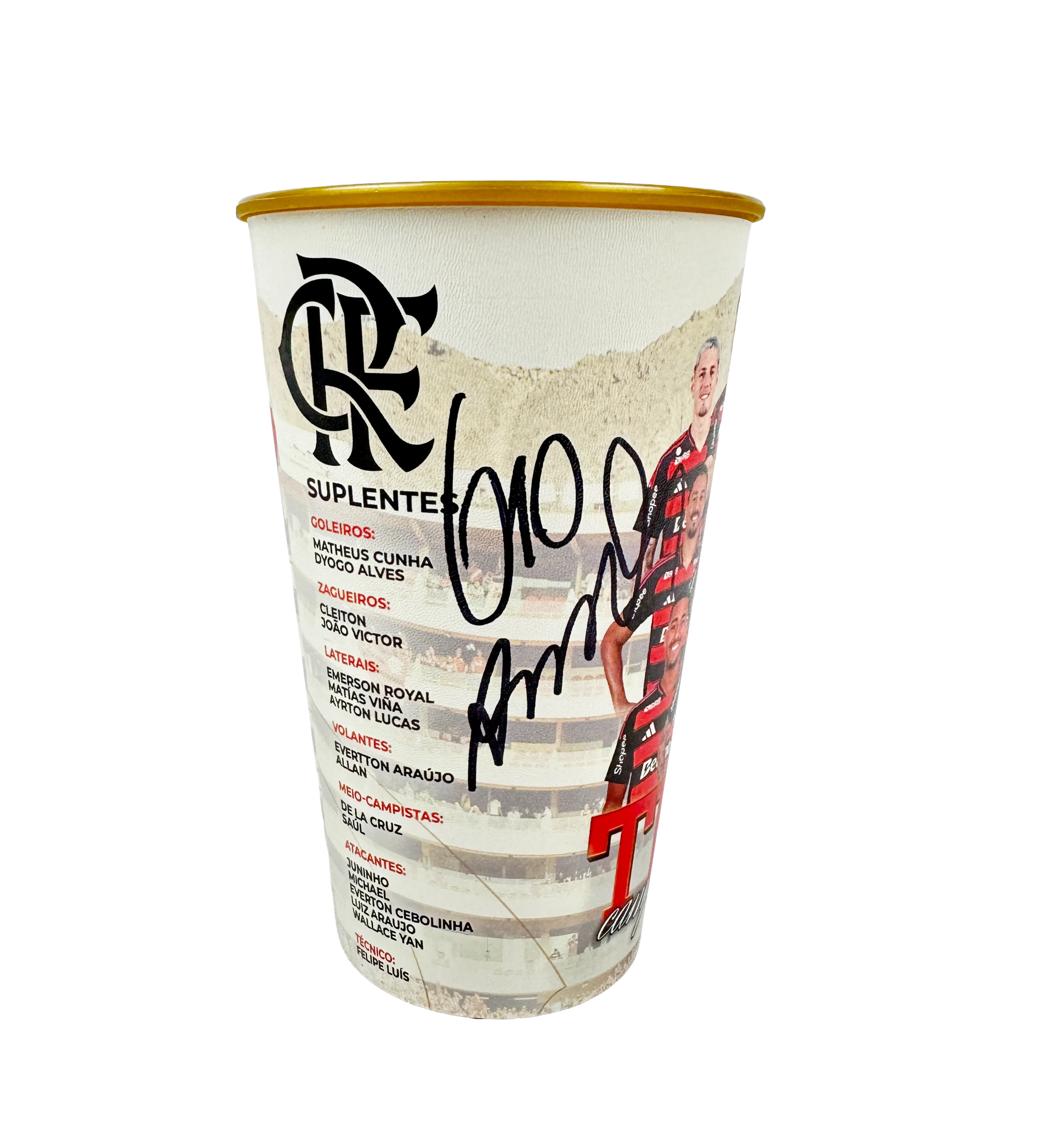 Flamengo 4-Time Libertadores Champion Squad Cup Autographed by Arrascaeta — imagem 2 de 4