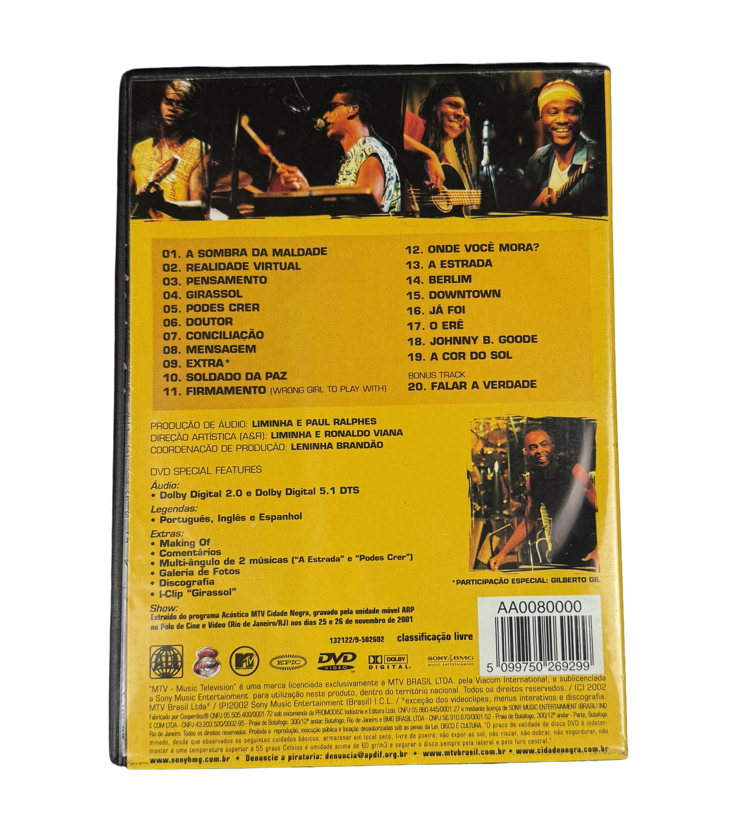 DVD Autografada Cidade Negra Acústico MTV 2001 — imagem 3 de 3
