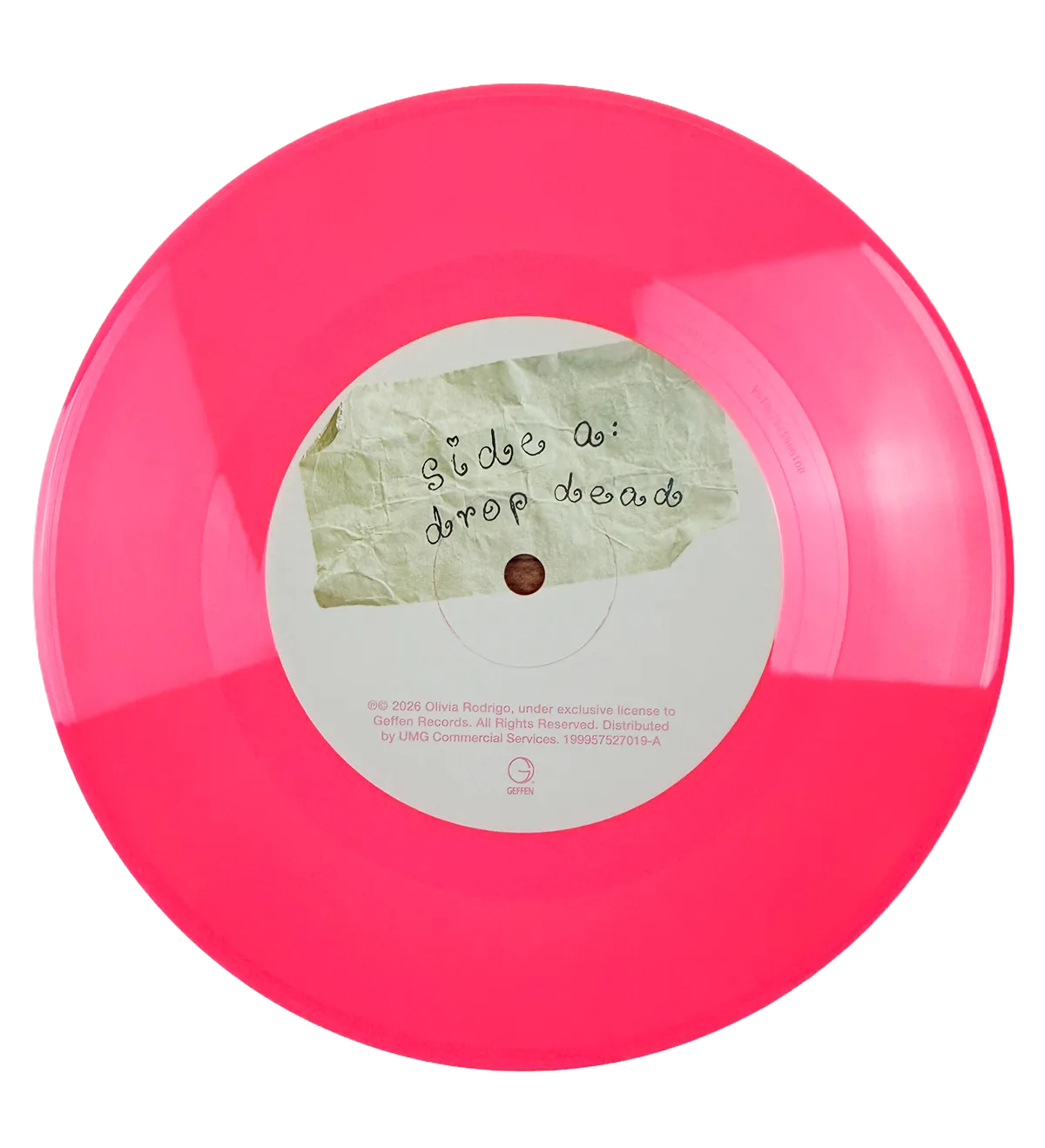 Compacto Vinil Autografado Importado Olivia Rodrigo Single Drop Dead 2026 — imagem 4 de 4