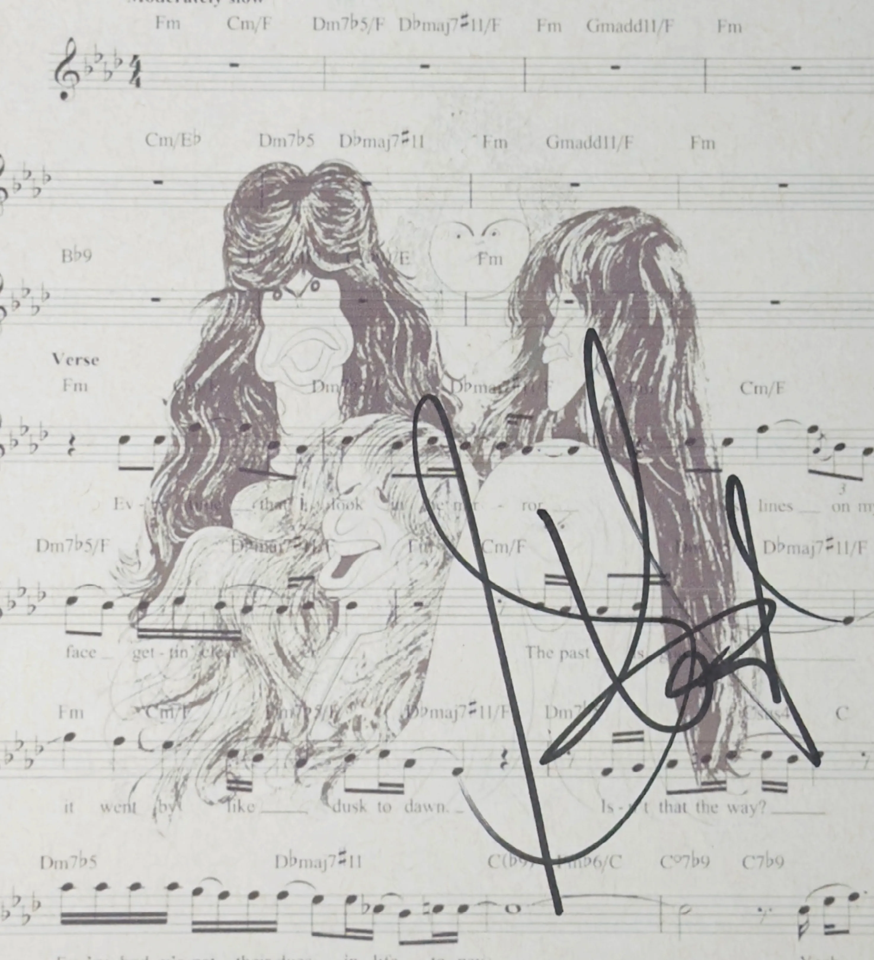 Partitura DREAM ON - Autografado pelo Steven Tyler - Certificação Internacional  — imagem 2 de 3