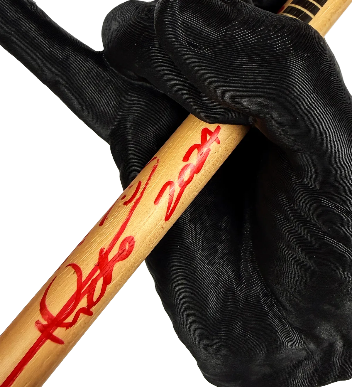 Baqueta Vic Firth Nick "Boomer" McBrain Iron Maiden Autografado Pela Baterista do Iron em 2024 Despedida da Banda no Allianz Parque SP + Suporte para Baqueta Heavy Metal — imagem 2 de 3