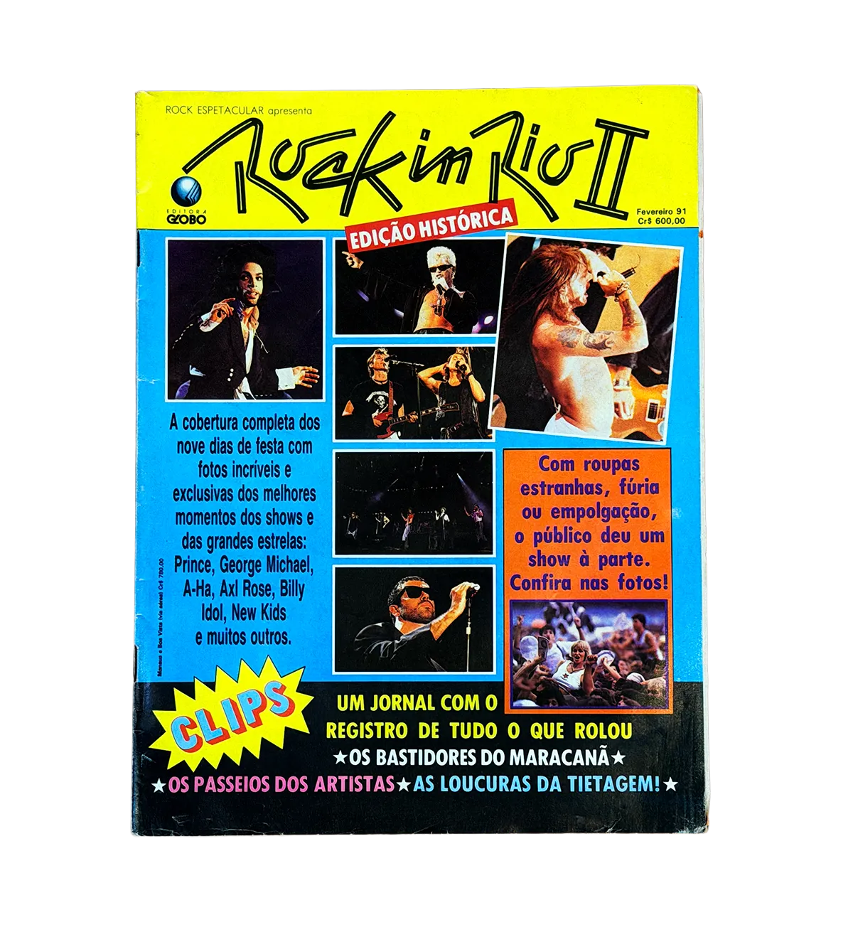 Revista Rock in Rio II Edição Histórica 1991 Autografada por Santana Titãs Megadeth A-ha Paulo Ricardo — imagem 1 de 8