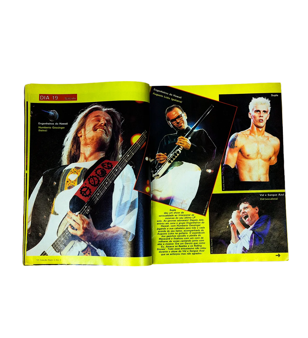 Revista Rock in Rio II Edição Histórica 1991 Autografada por Santana Titãs Megadeth A-ha Paulo Ricardo — imagem 6 de 8