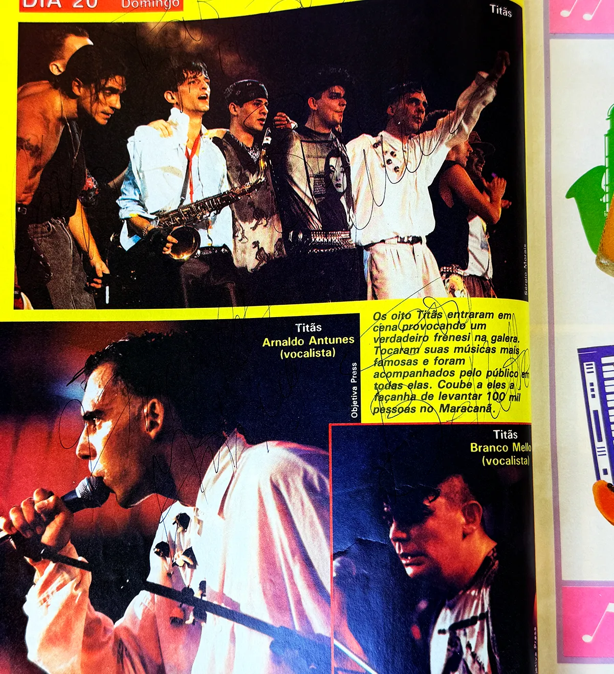 Revista Rock in Rio II Edição Histórica 1991 Autografada por Santana Titãs Megadeth A-ha Paulo Ricardo — imagem 4 de 8