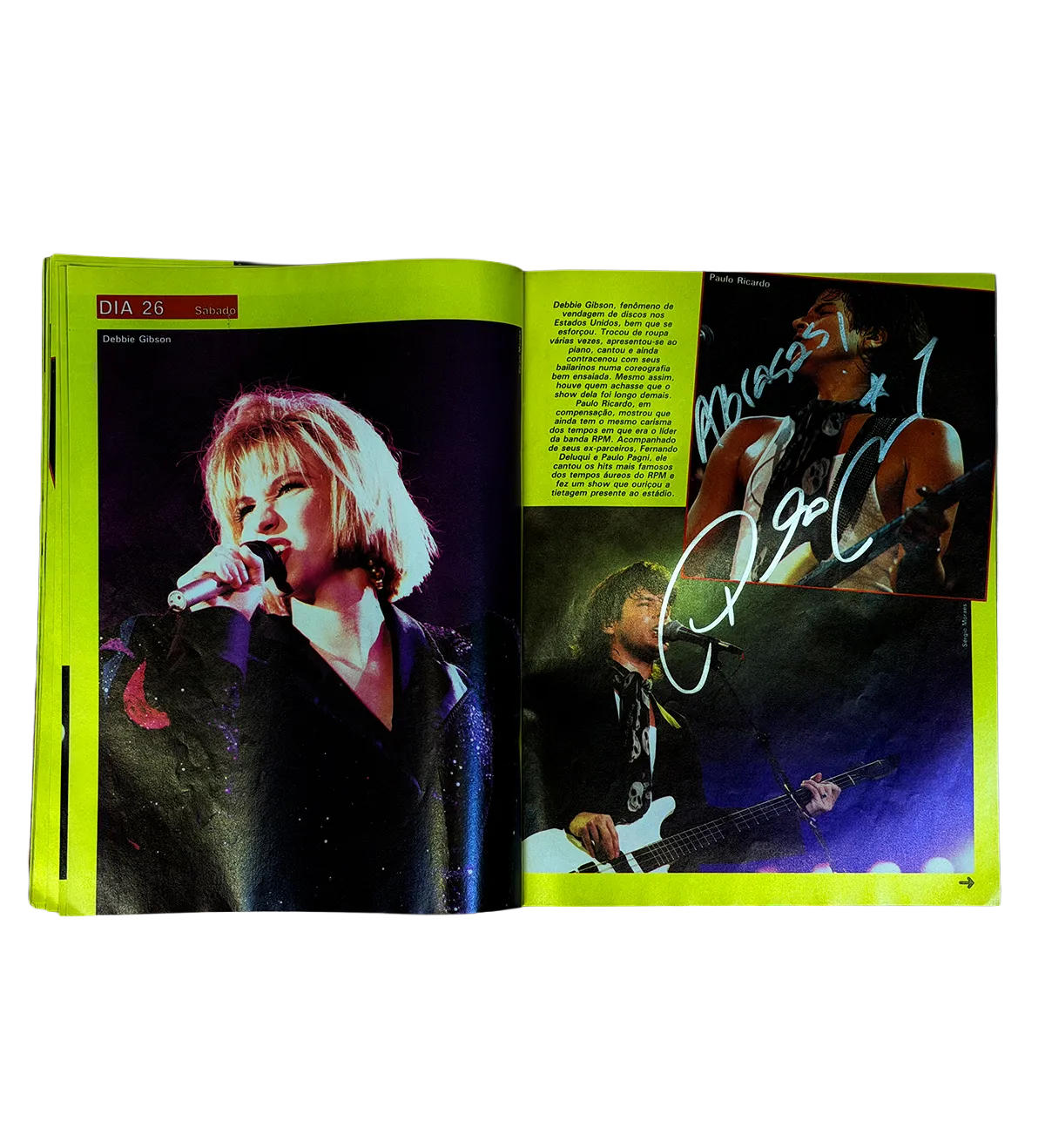 Revista Rock in Rio II Edição Histórica 1991 Autografada por Santana Titãs Megadeth A-ha Paulo Ricardo — imagem 5 de 8