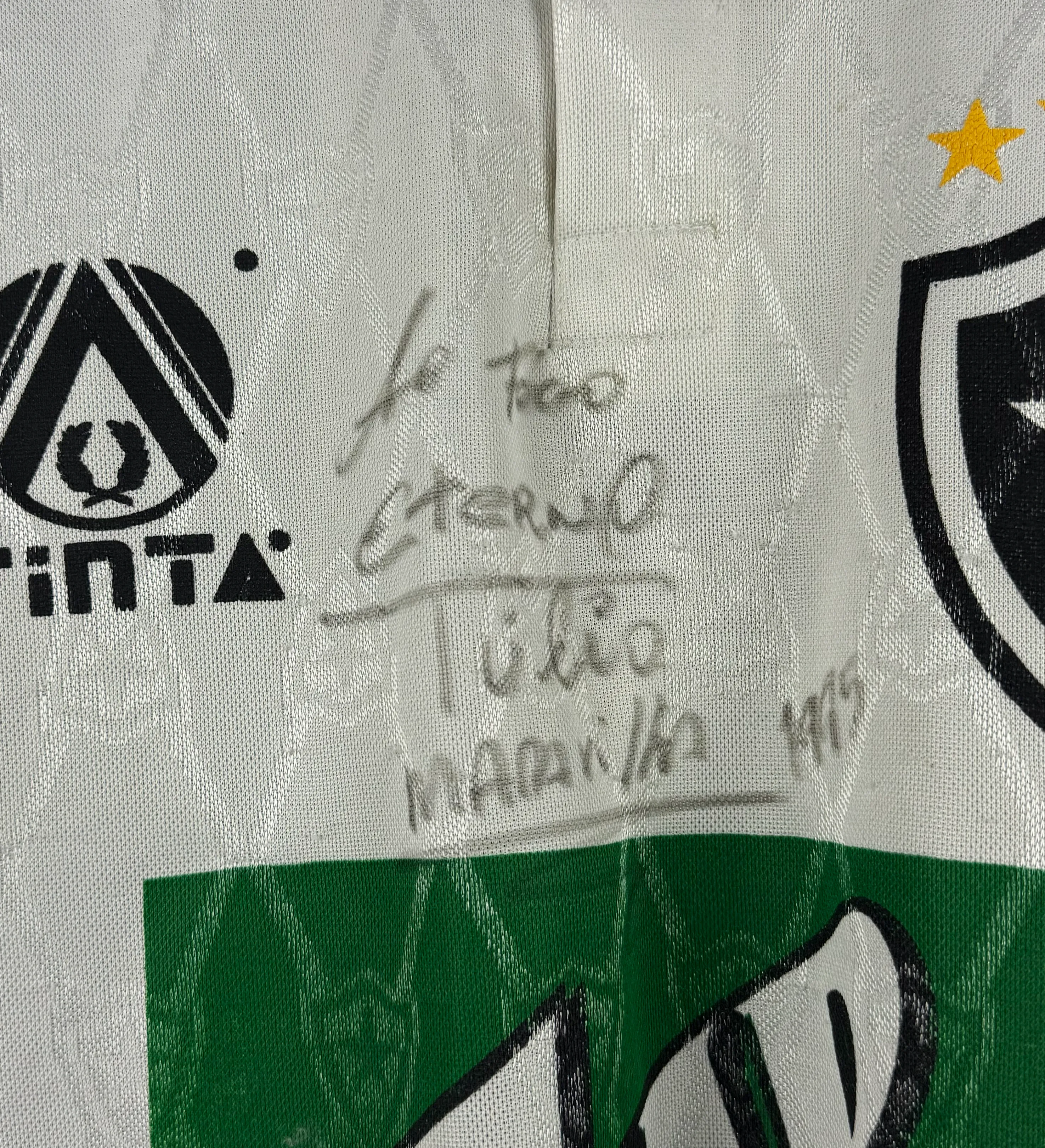 Official Botafogo de Futebol e Regatas Kit (White Shirt + Black Shorts) – Túlio Maravilha #7 – 1995 Season – Brazilian Champion – Signed by the Club Legend — imagem 4 de 8